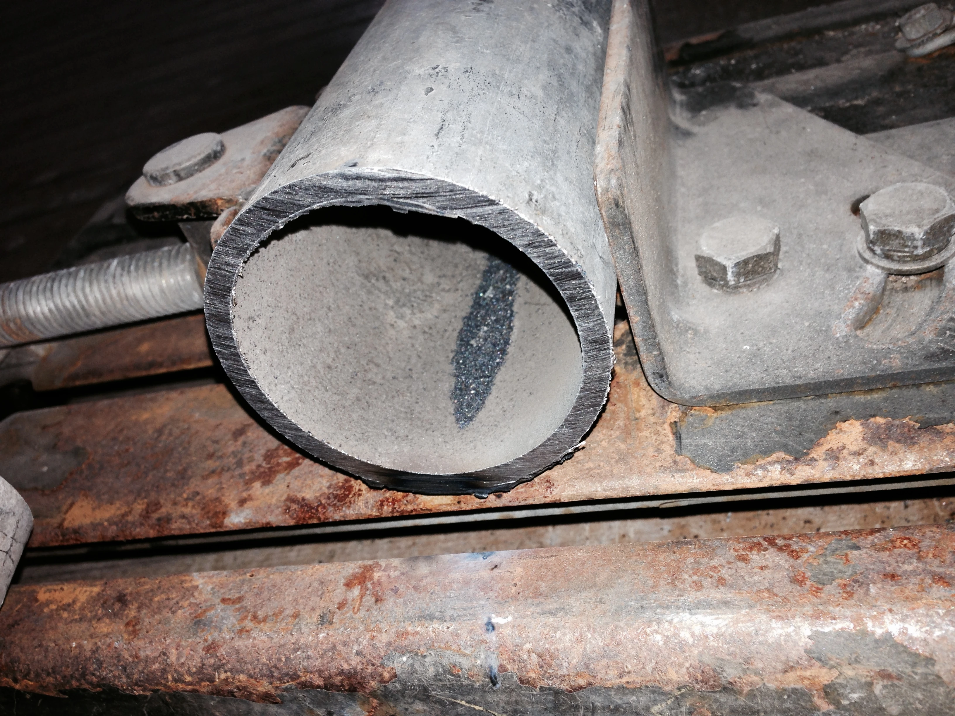 Cutting my steel posts.