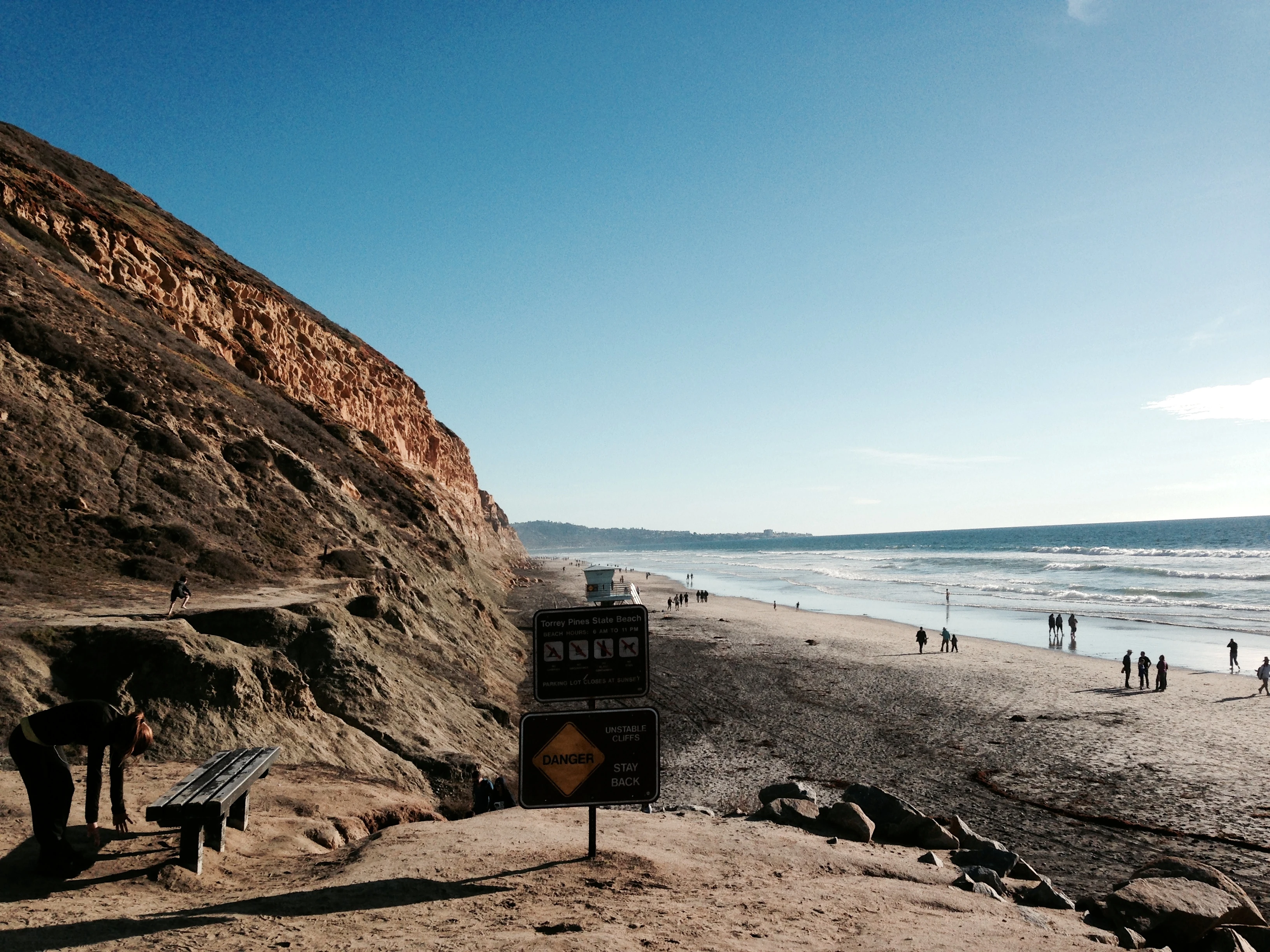My normal photo of the beach ride at the base of Torrey Pines. 