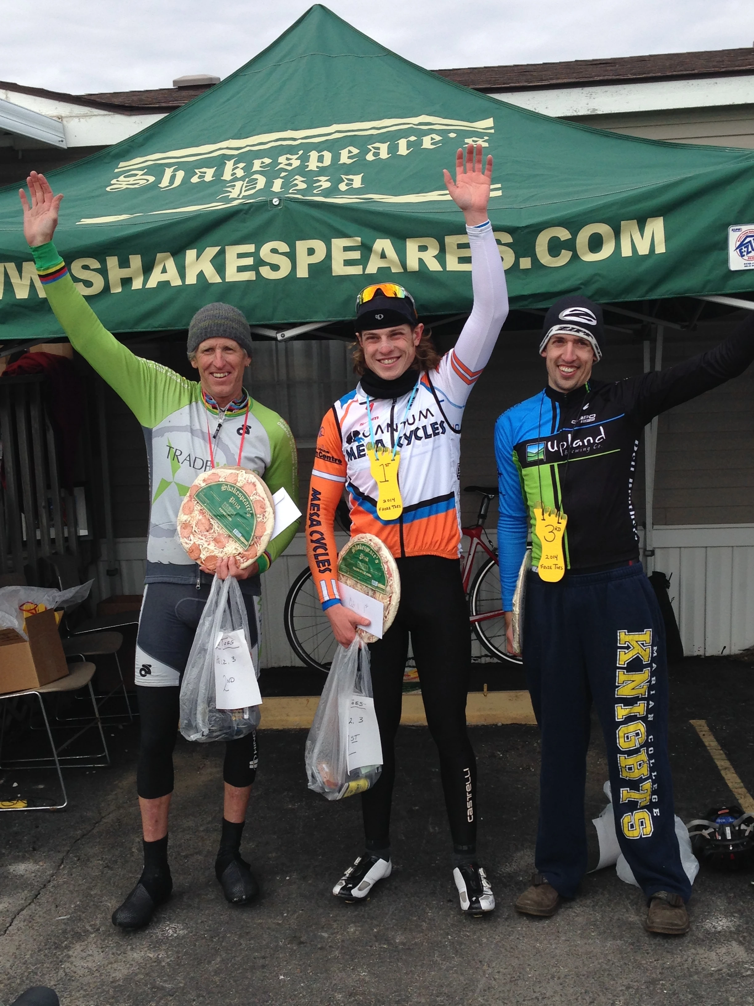 The &ldquo;podium&rdquo;-me, Grant and Isaish. I think I&rsquo;m older than if you add the ages of both of the other guys together. Shit.