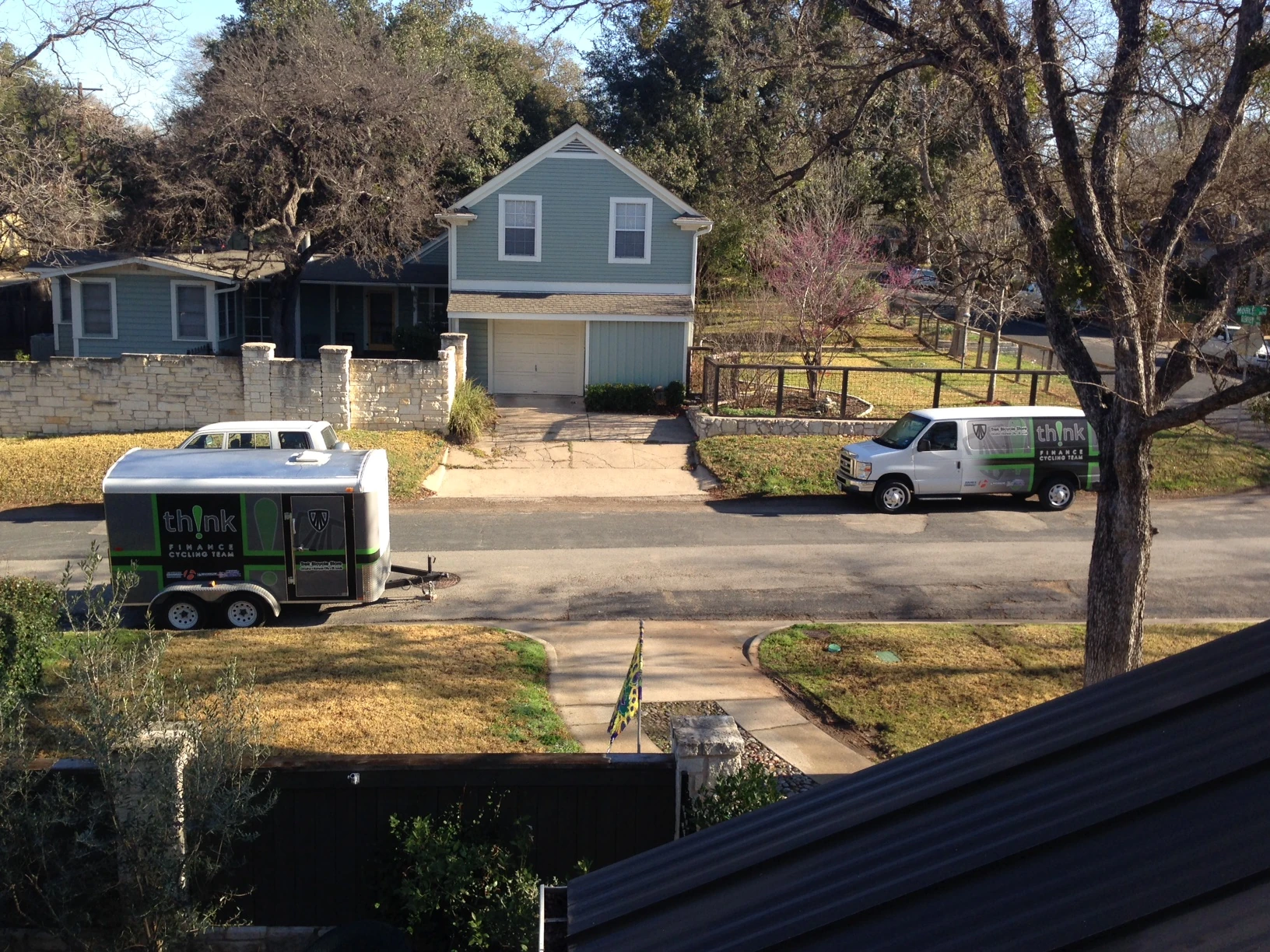 Adam Mill&rsquo;s Think FInance Team was here already. They brought their trailer and van down for the two weekends.