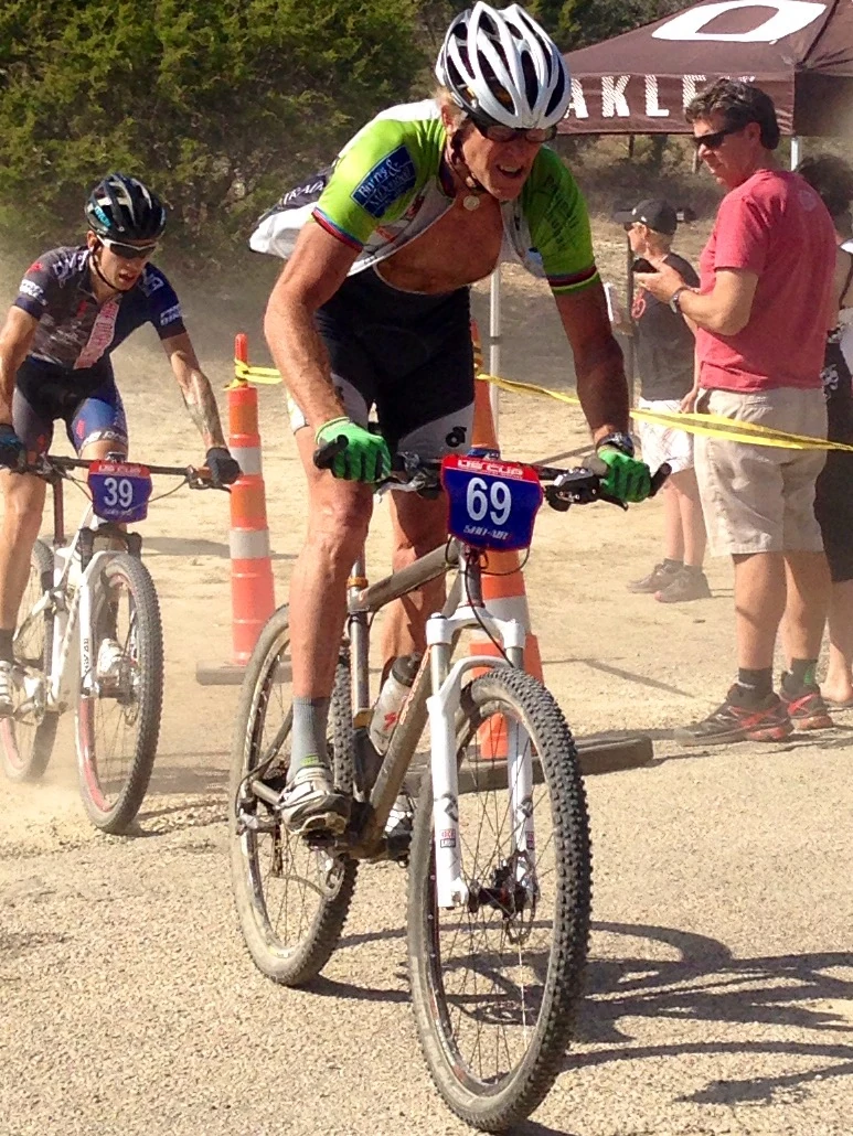 Heading out after the start loop.