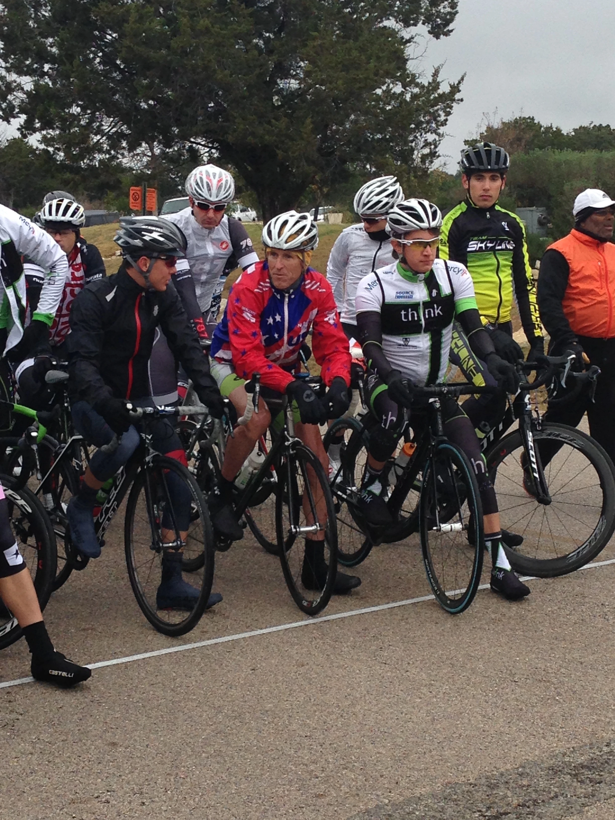 Talking with Joseph at the start.