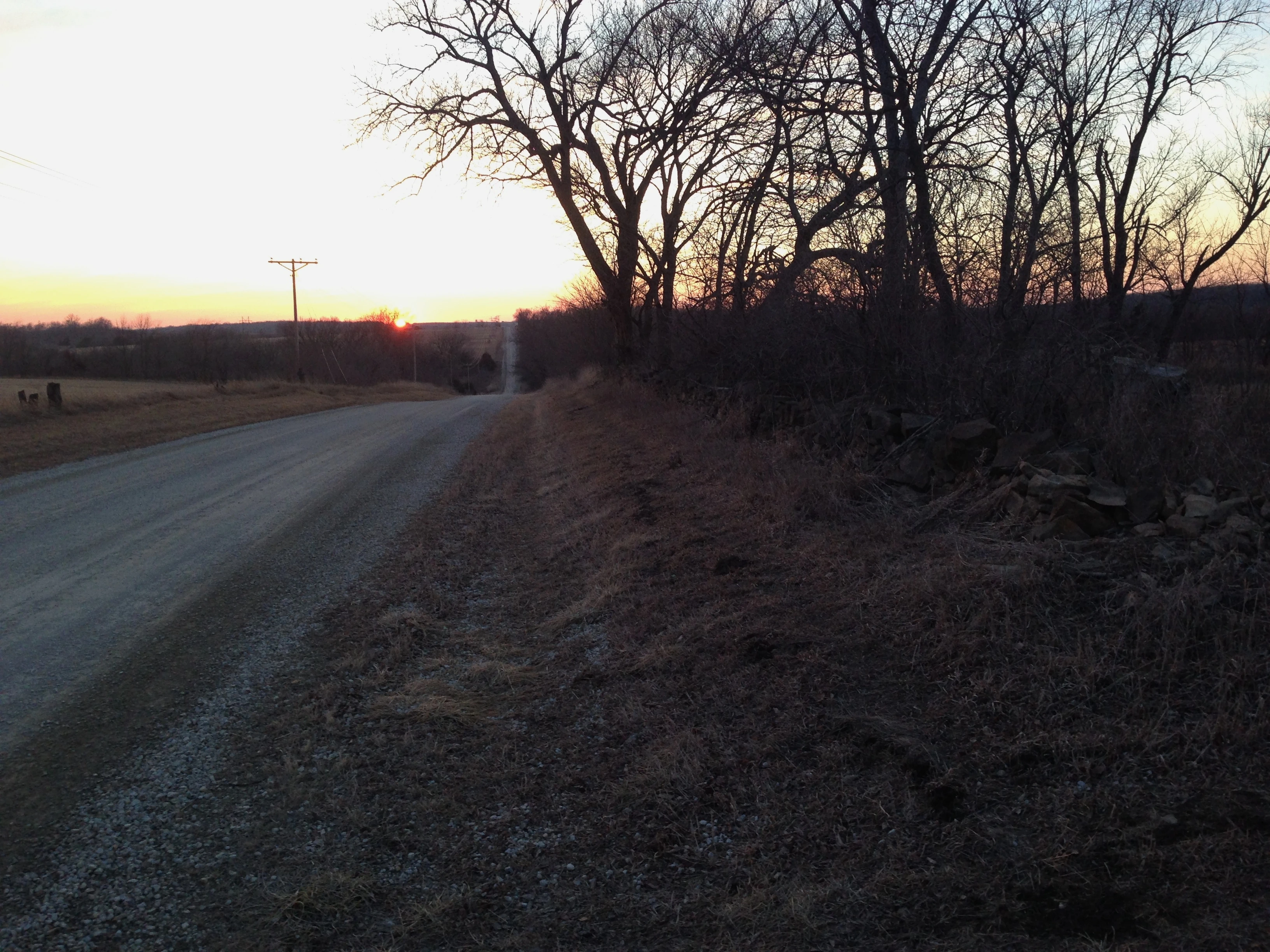 Riding back on gravel was nice.