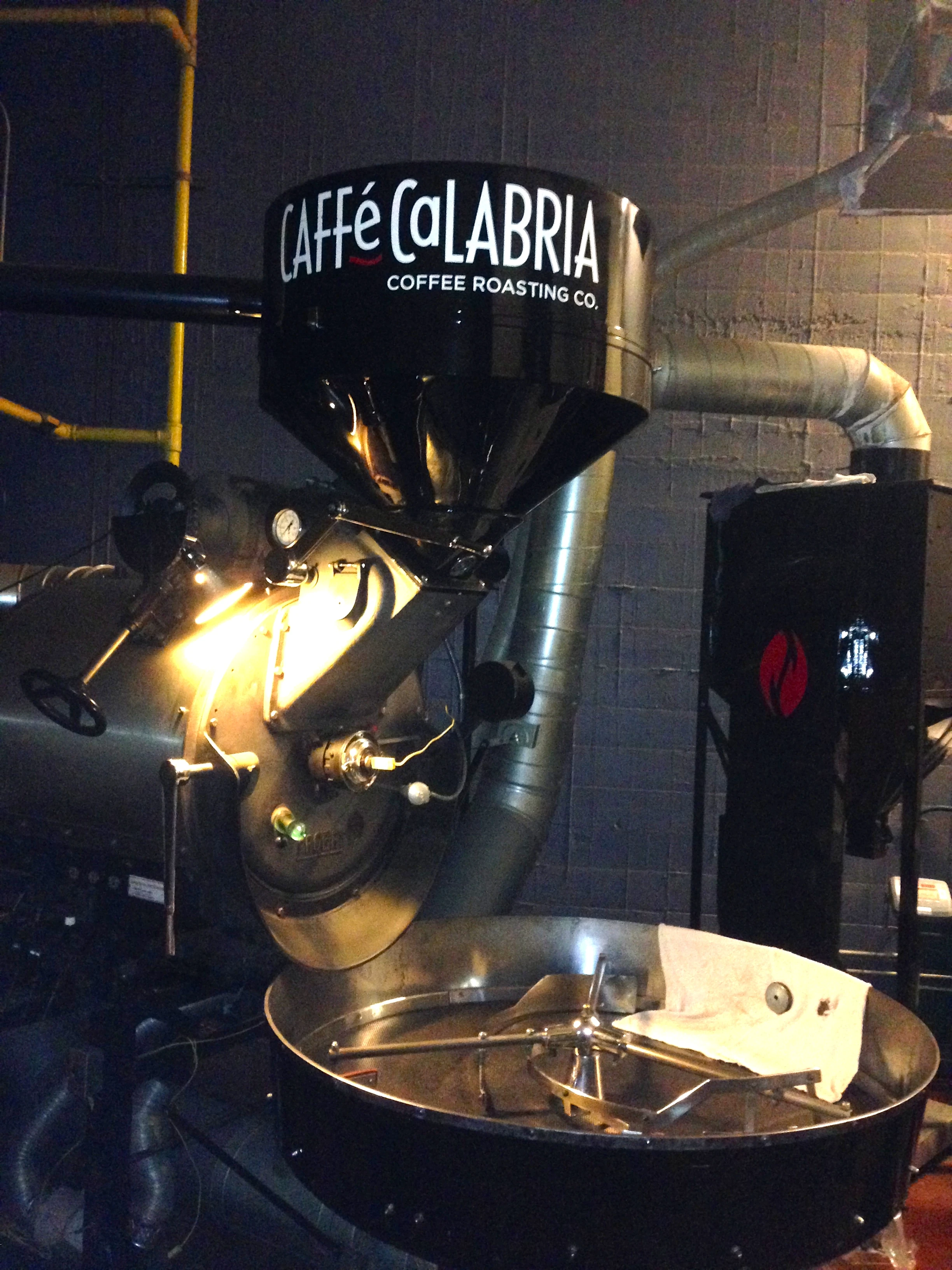 We ate dinner last night down in North Park. We got a tour of the coffee roasting business in the back of the pizza restaurant. 