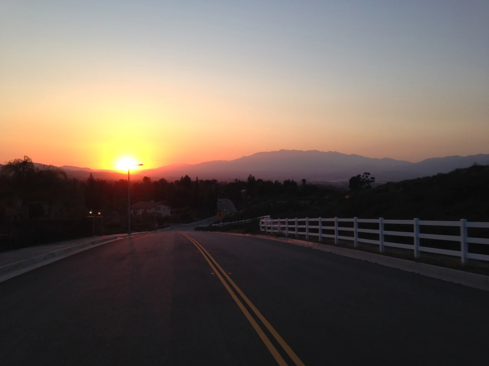 A view of the sunset from the Sunset Loop last evening.