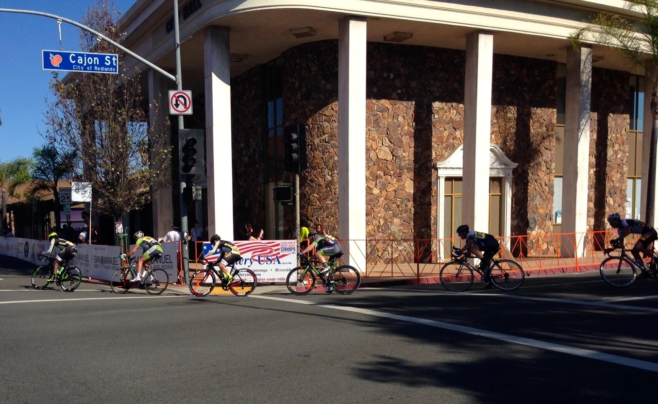 Here he is doing a half lap effort, me following. The only problem was he shifted into his 11 about half way down the start finish stretch and it got jammed between the 11 and his frame. I just about ran into him from behind. I was leaning the wrong way, overlapped. I was lucky to stay upright.