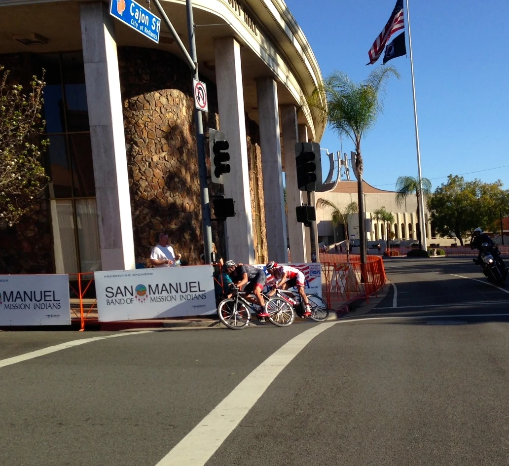 Joseph Rosskopf passing 	James Oram in the final corner to take the stage and overall race.