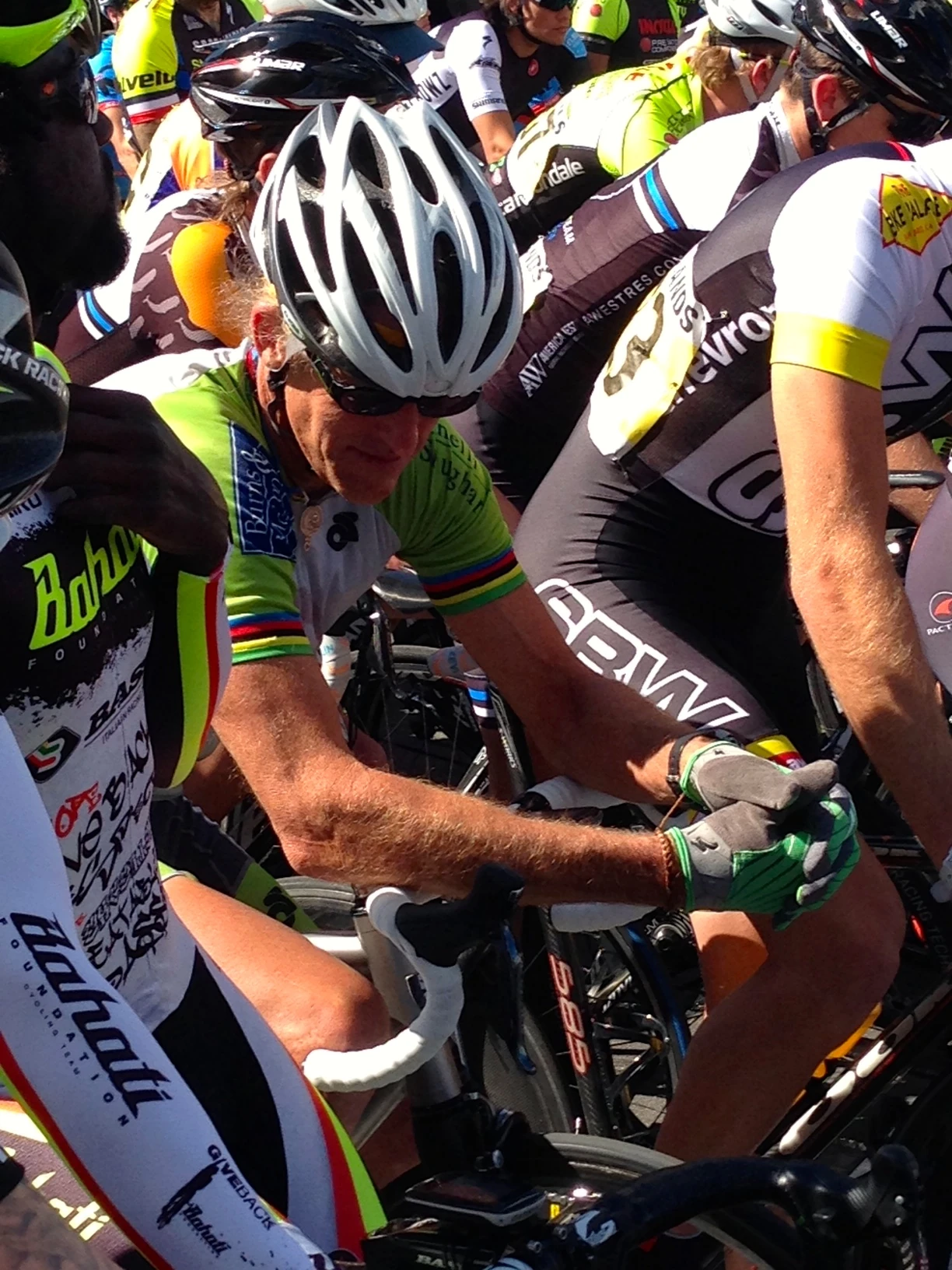 I lined up next to Rahsaan Bahati. He took a couple good pulls during the race.