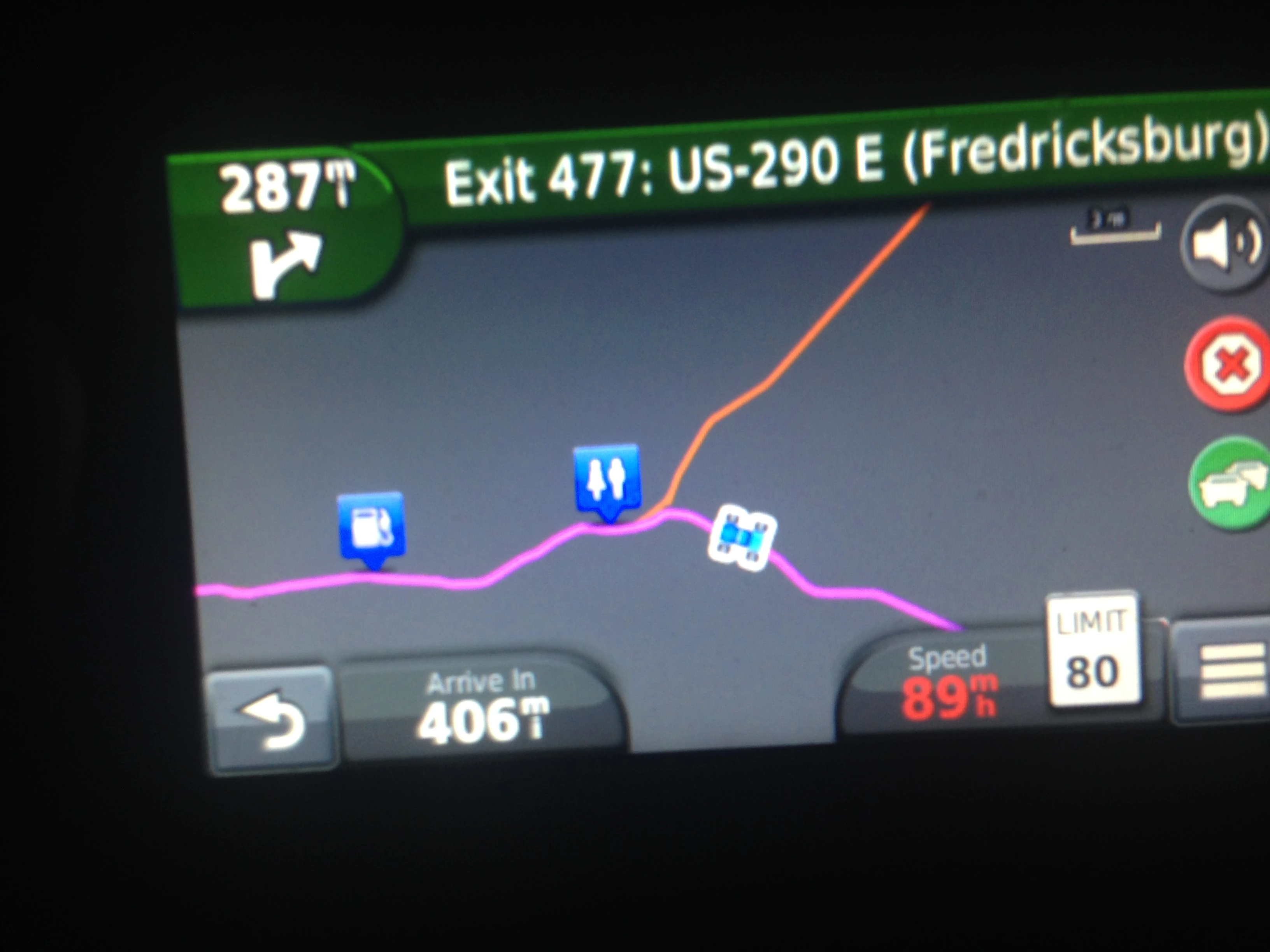 The speed limit in Texas is 80. I usually drive just 9 over.