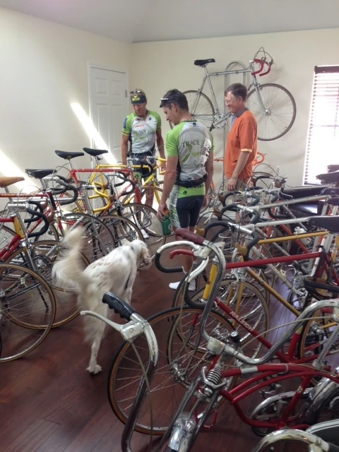 His bike room is super impressive.