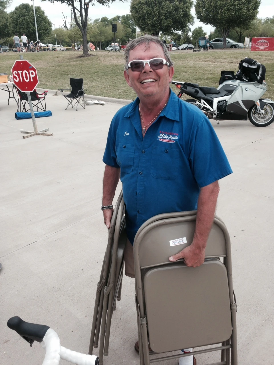 Jimmy Hoyt, czar of Richardson BikeMart. He doesn&rsquo;t just sit around at the events his guys promote. He gets down and dirty.