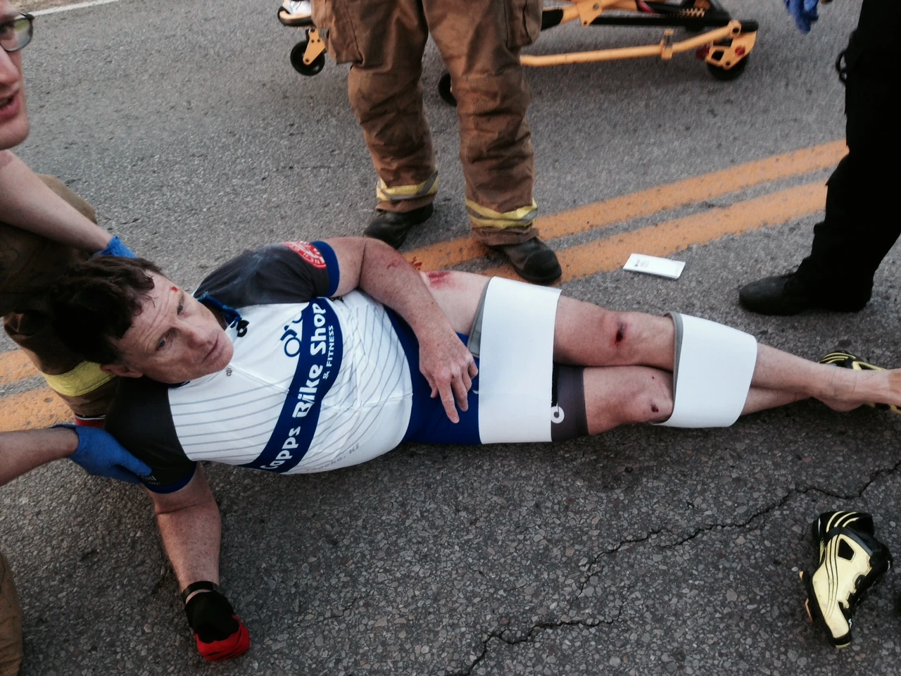 They did a real good job packing him up. He didn&rsquo;t hardly wince when they were moving him around.