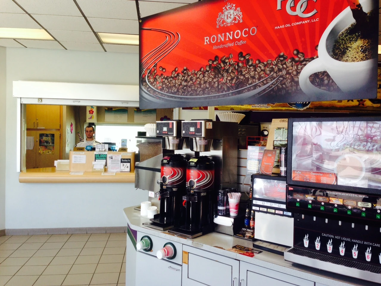 The convenience store I stopped at was half convenience store, half bank. Strange.