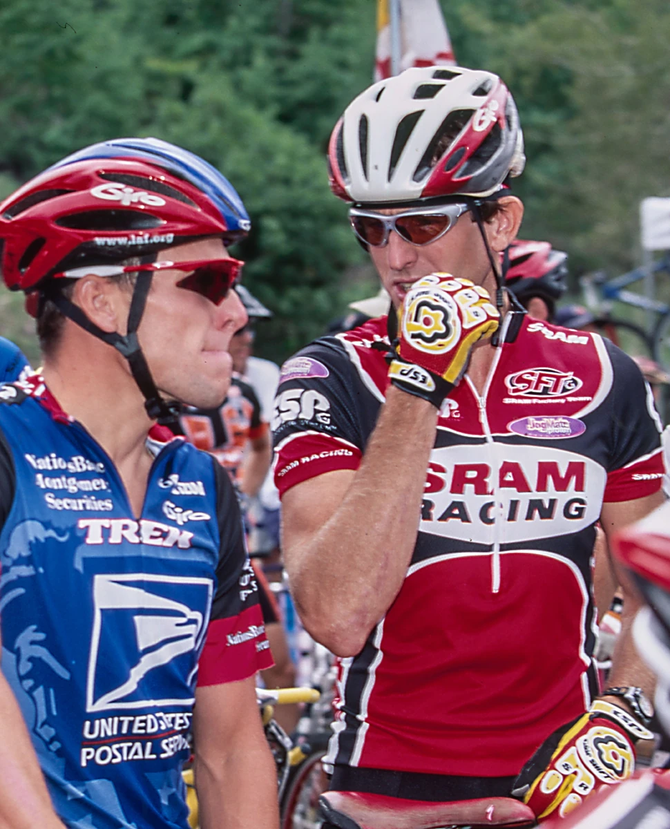 This is from a Norba National in Deer Valley, Utah. Lance was just testing the MTB waters alittle, but ended up hitting the ground, more than once.