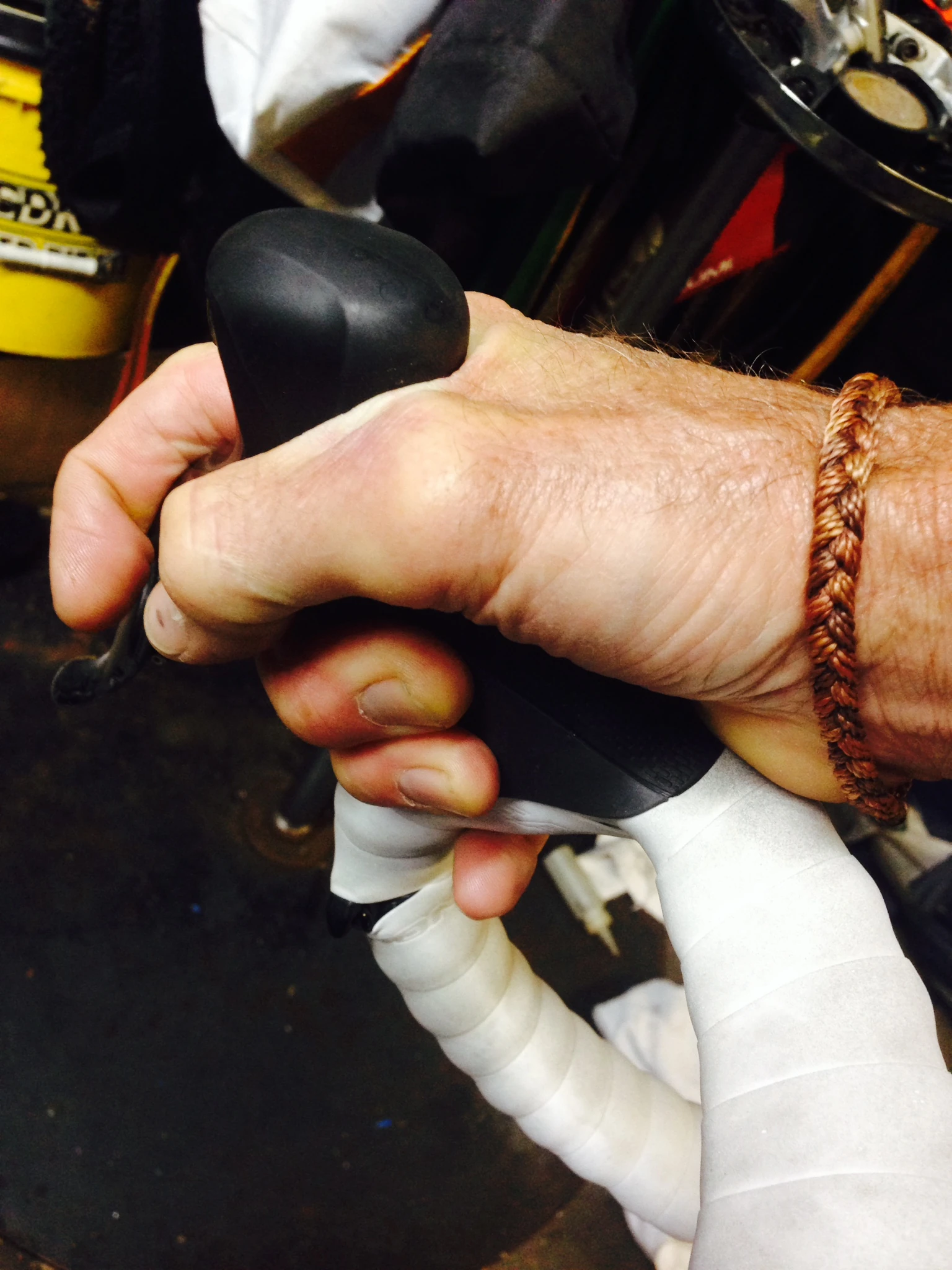 This is how I normally hold my brake levers.