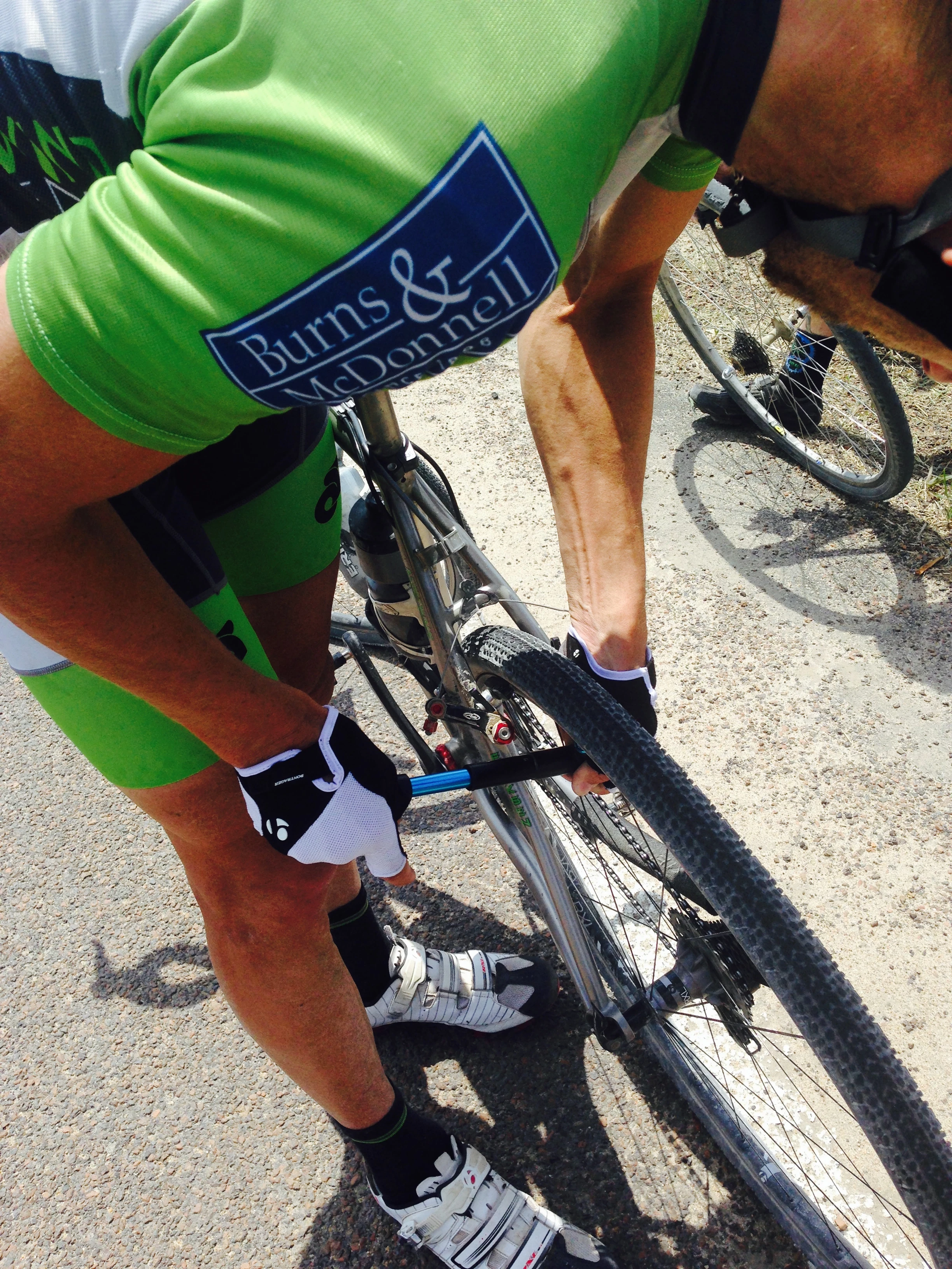 Brian using a micro pump. Those pumps sure are convenient until you actually have to use them.