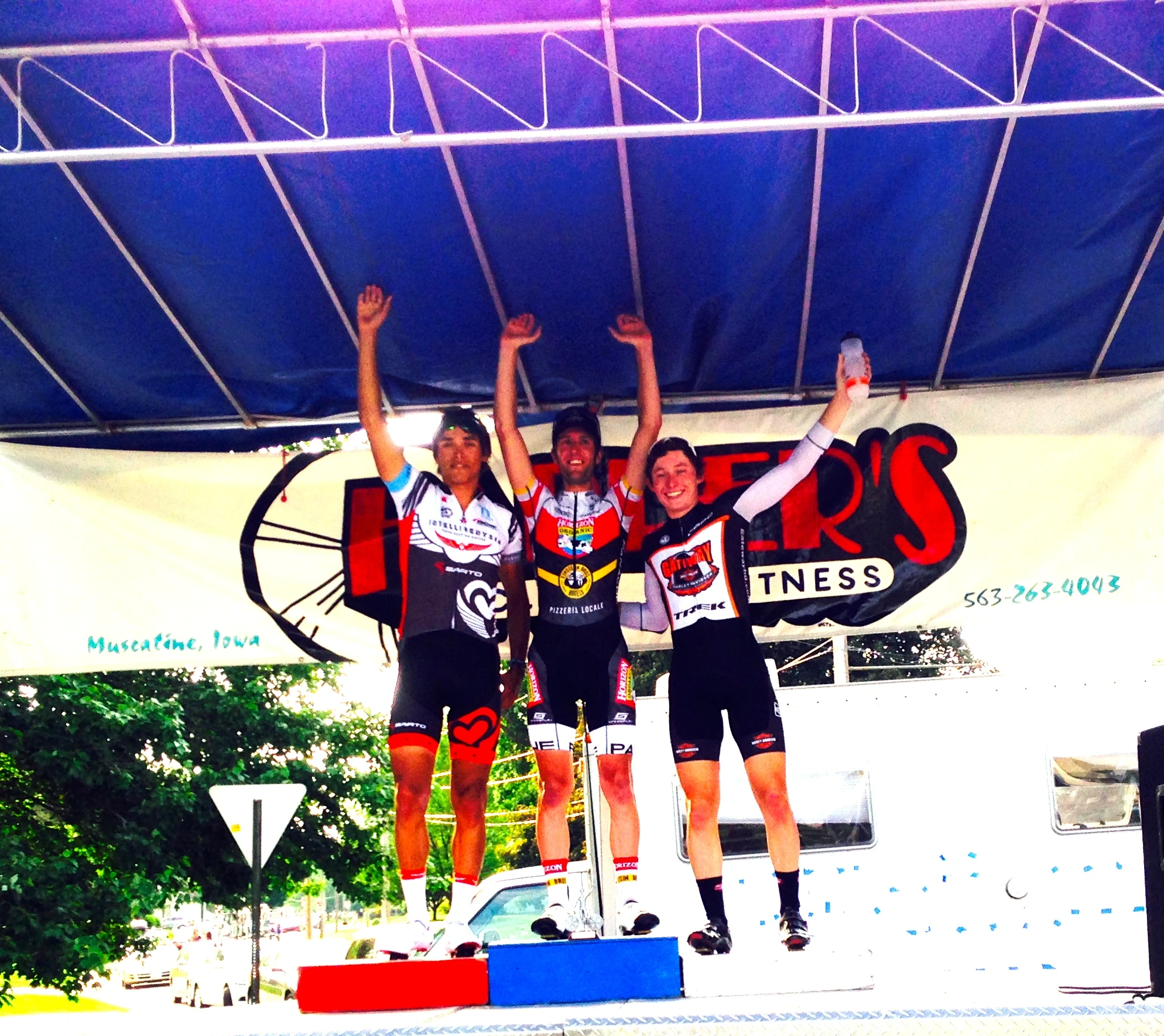 The podium-Chris Winn 1st, Cole House 2nd, Tyler Coplea 3rd.