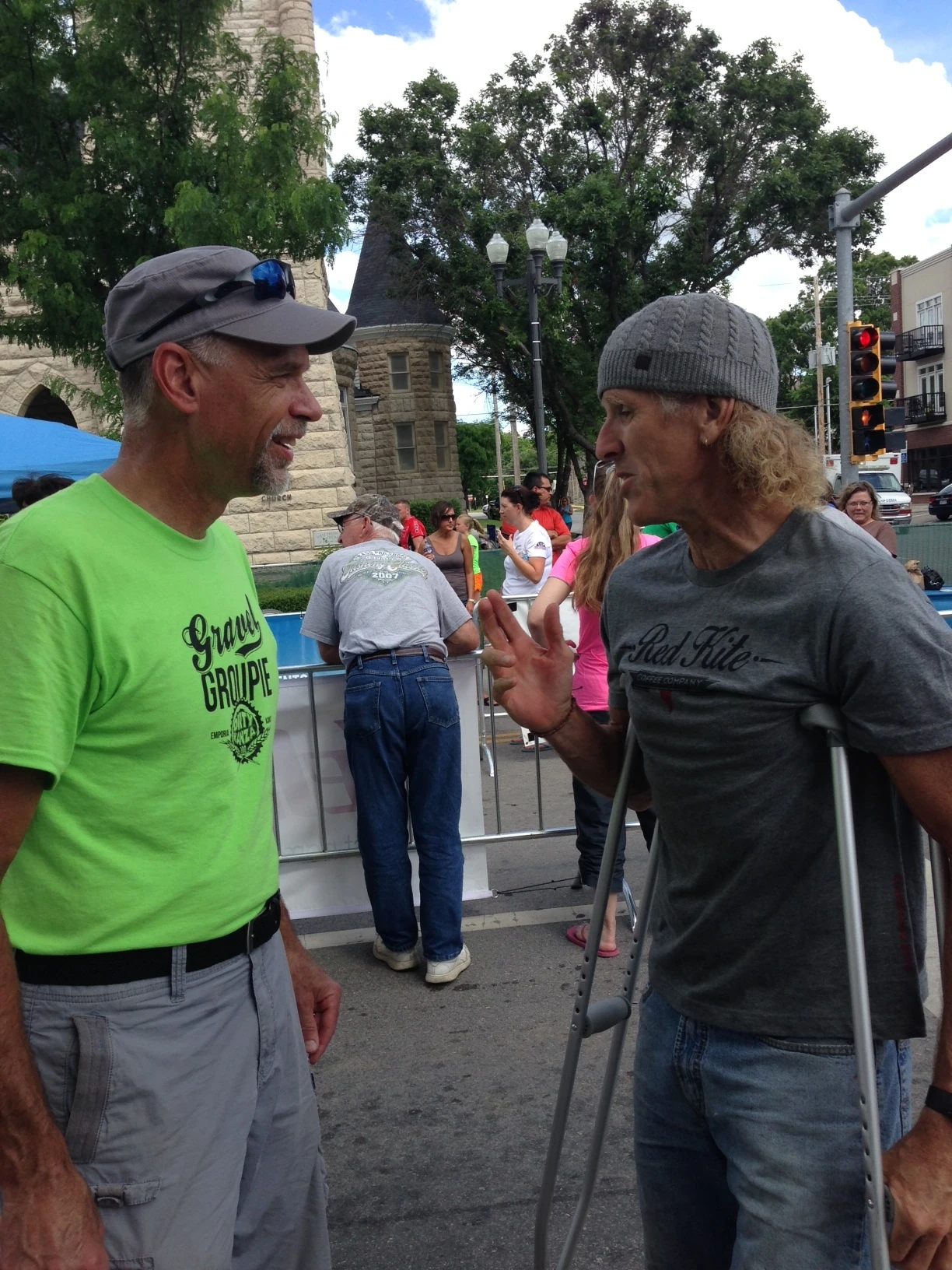 Jim and I before Brian rolled in.