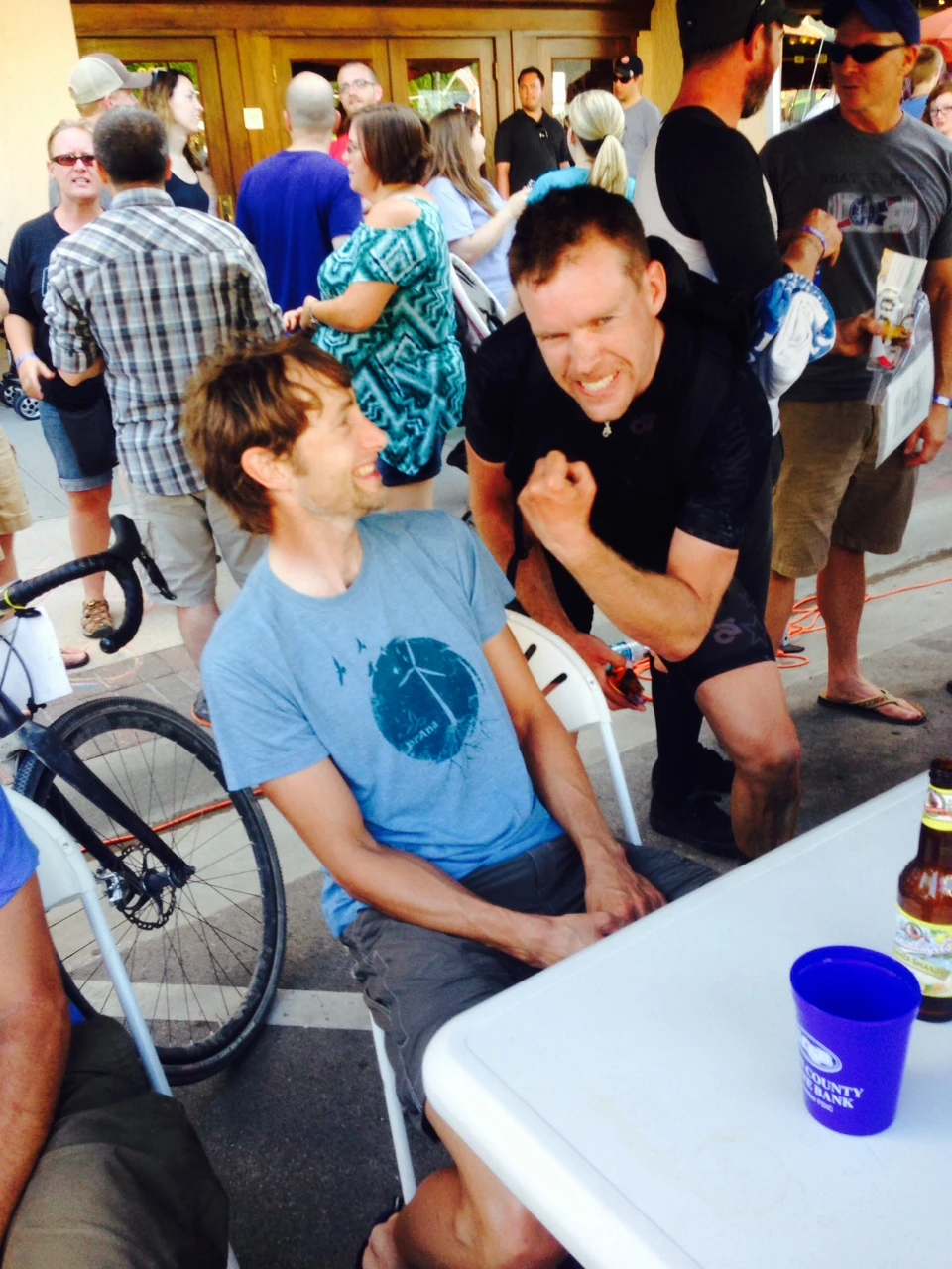Brian, after the race, with 4 time winner, Dan Hughes. I think Dan had won the previous 3 years. He flatted early on and had some issues, but still finished in 7th. Pretty tenacious. At least the winner&rsquo;s trophy stays in Lawrence Kansas and didn&rsquo;t travel out of state.