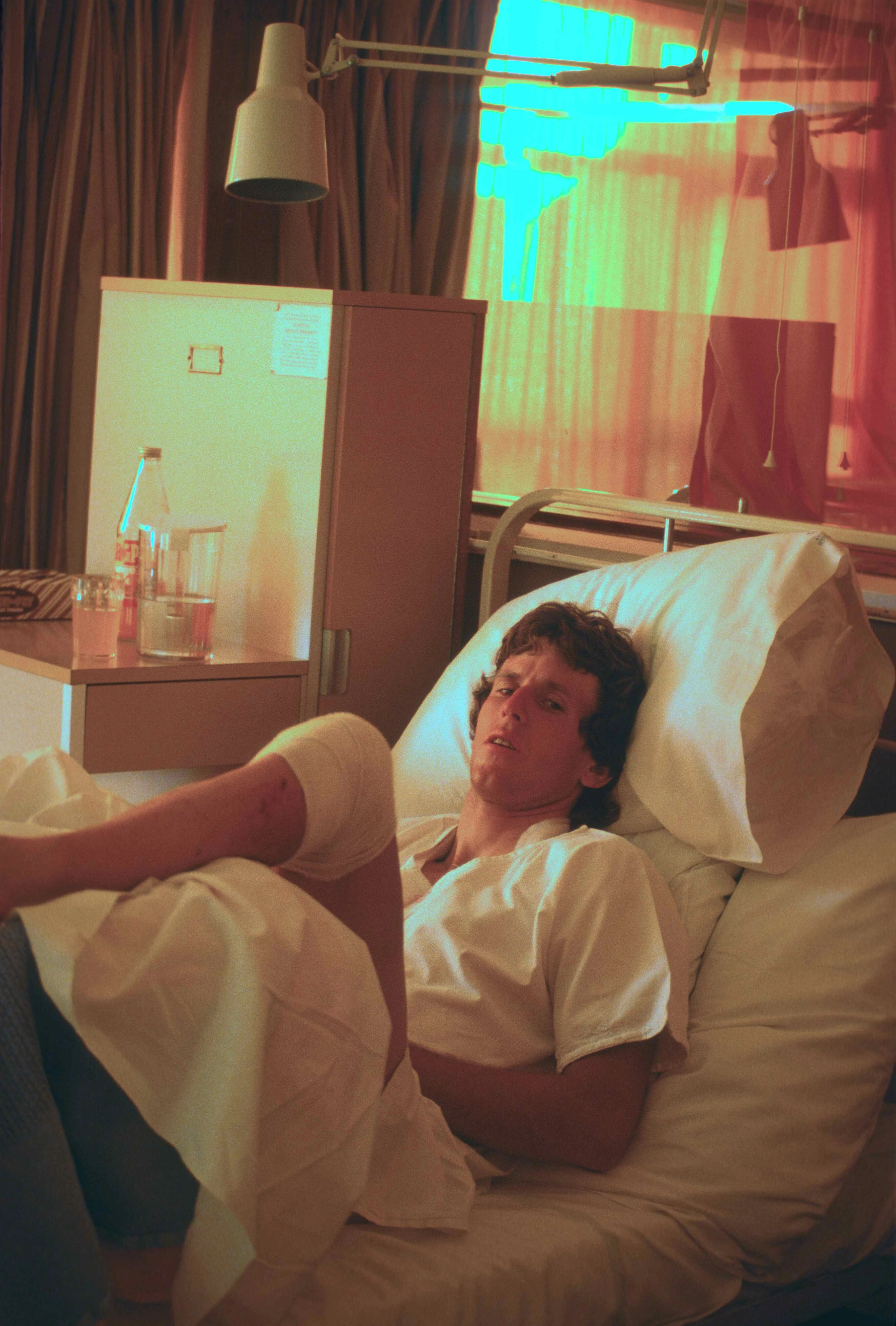 Laid up in a hospital in Whitby England after hitting the car below.