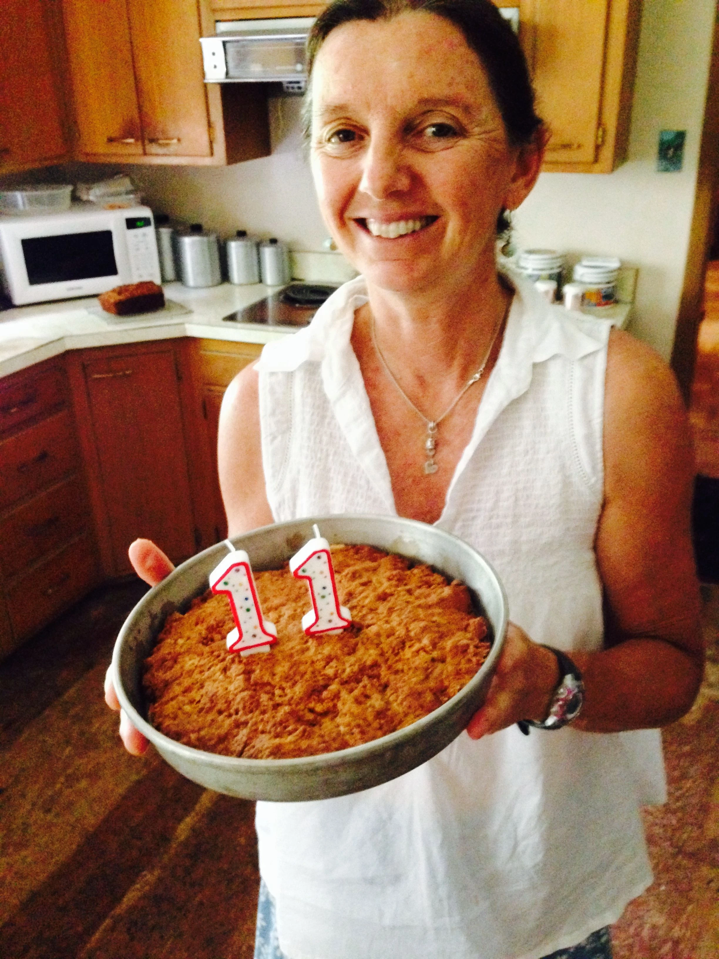 Trudi with Bromont&rsquo;s birthday cake back in June.