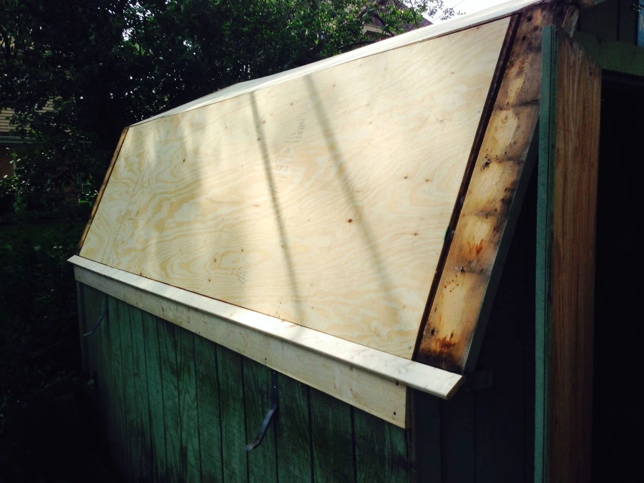 New sheathing and some other wood.