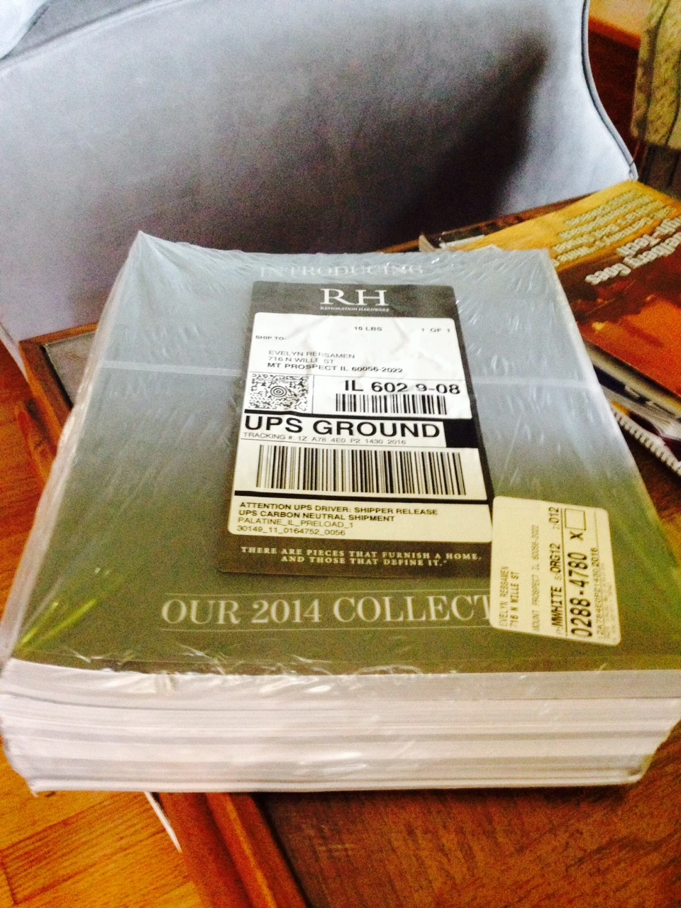 How about this Restoration Hardward catalog? It is like three Topeka phonebooks. I heard that their rational for it being so big is that it is actually less waste to just send out one, huge catalog, than do mutiple ones throughout the year.