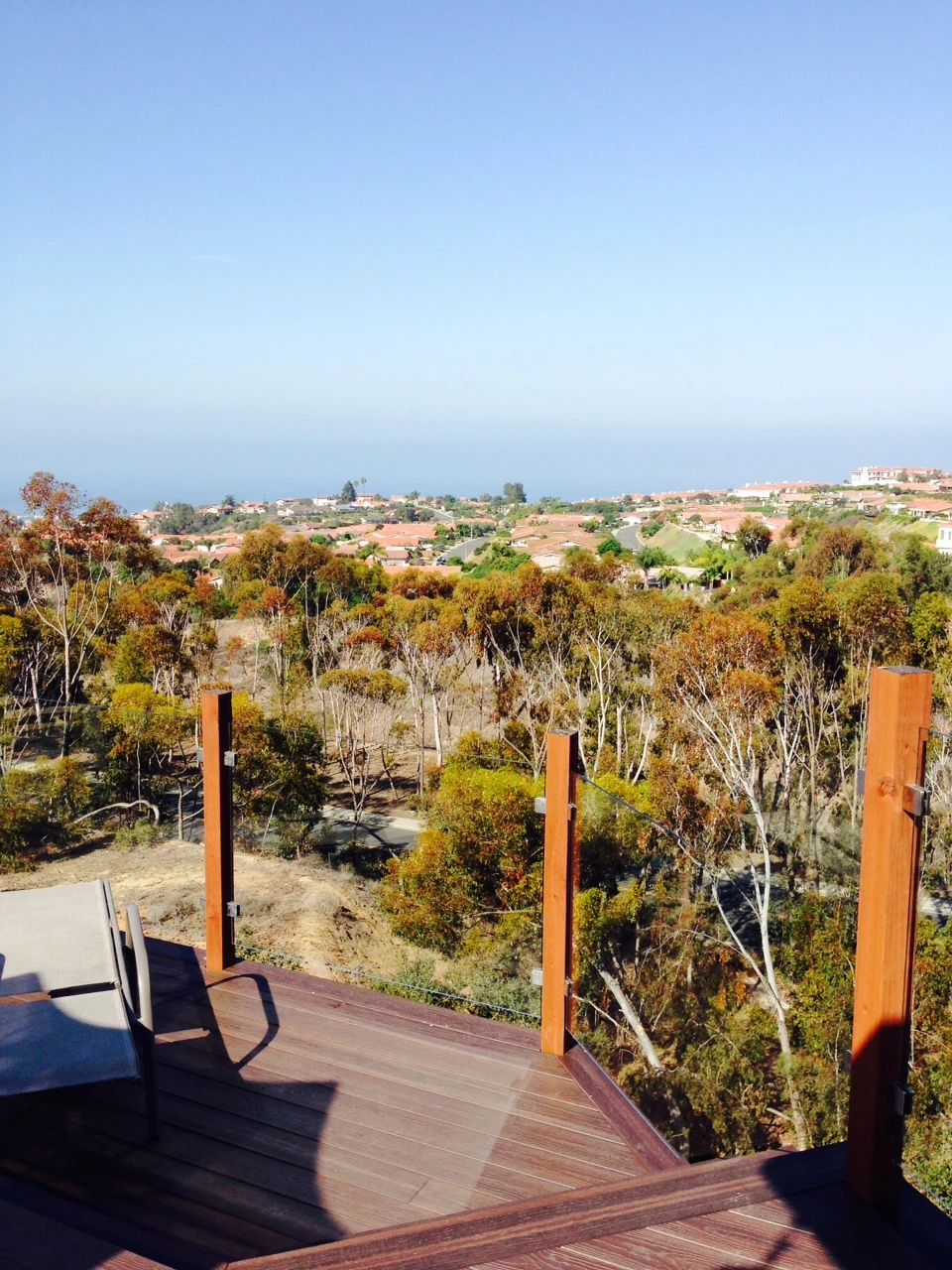 My view. The blue is the ocean.