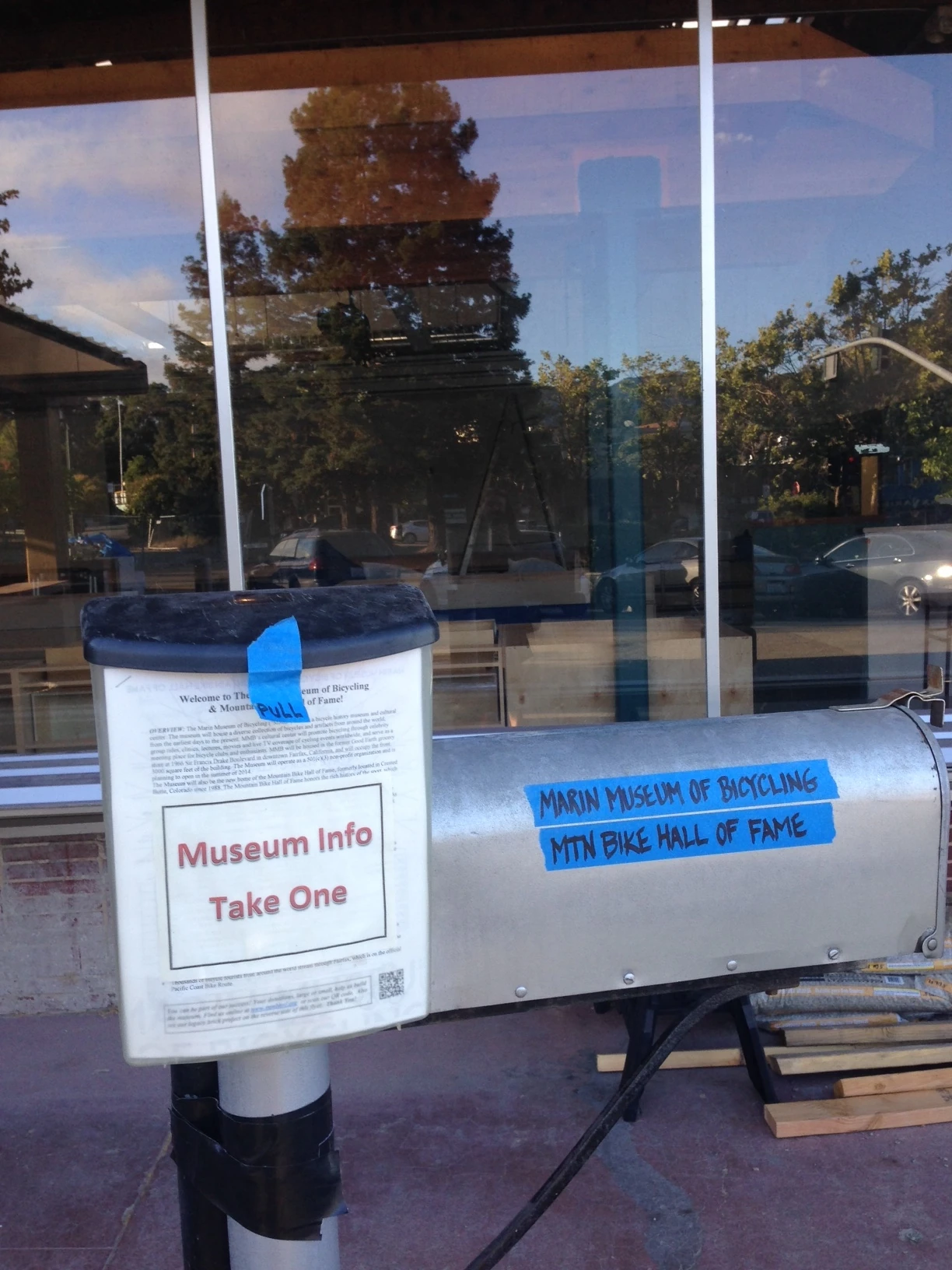 Trudi went by the Marin Museum of Bicycling yesterday on her way back from Bend to Santa Rosa. It houses the MTB Hall of Fame. It isn&rsquo;t open yet. 