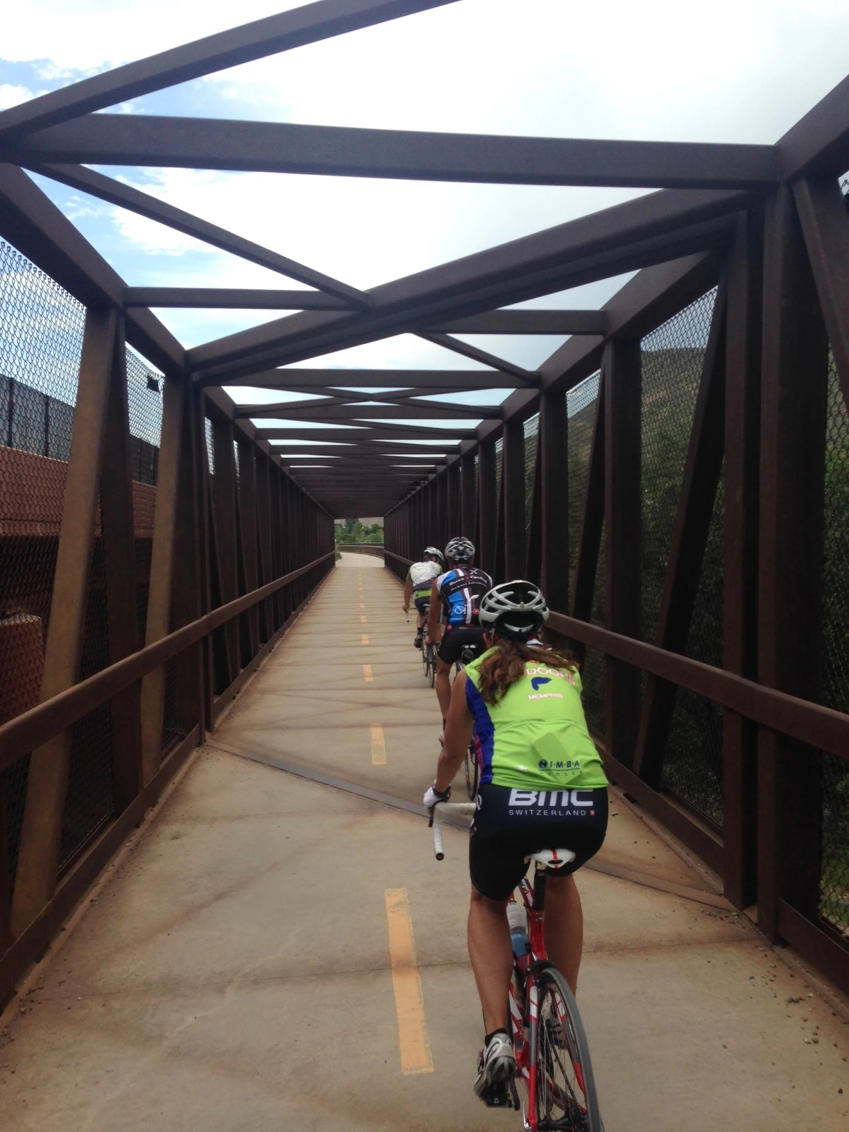 Bill, Vincent and Trudi riding on Thursday.