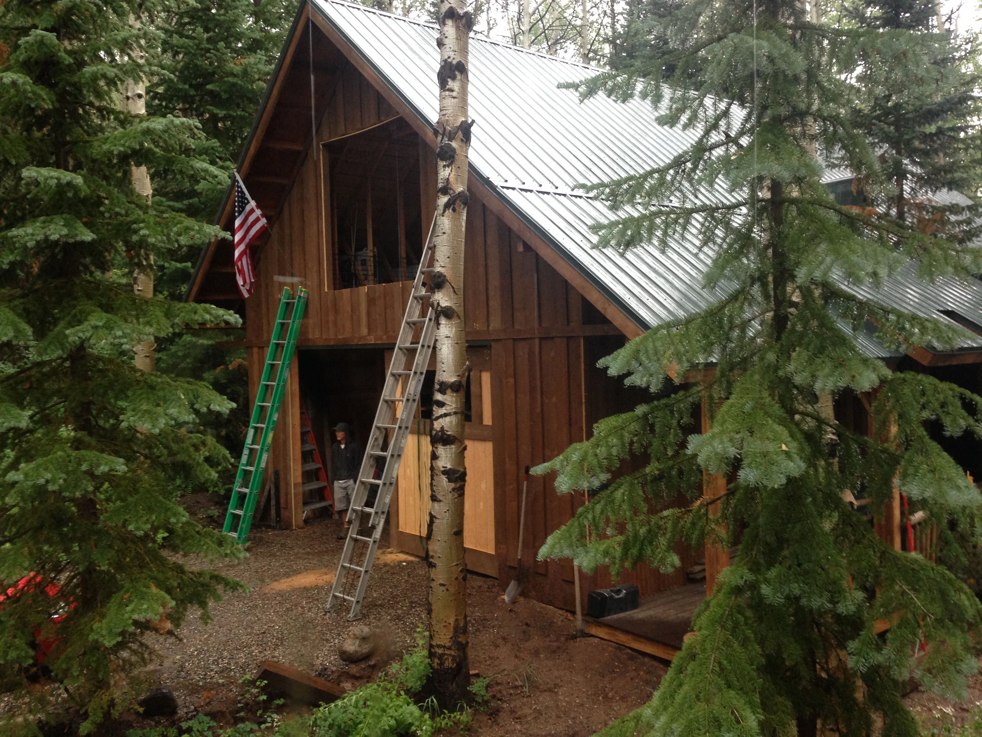 A new pole barn Kent built recently. Not completely done yet.