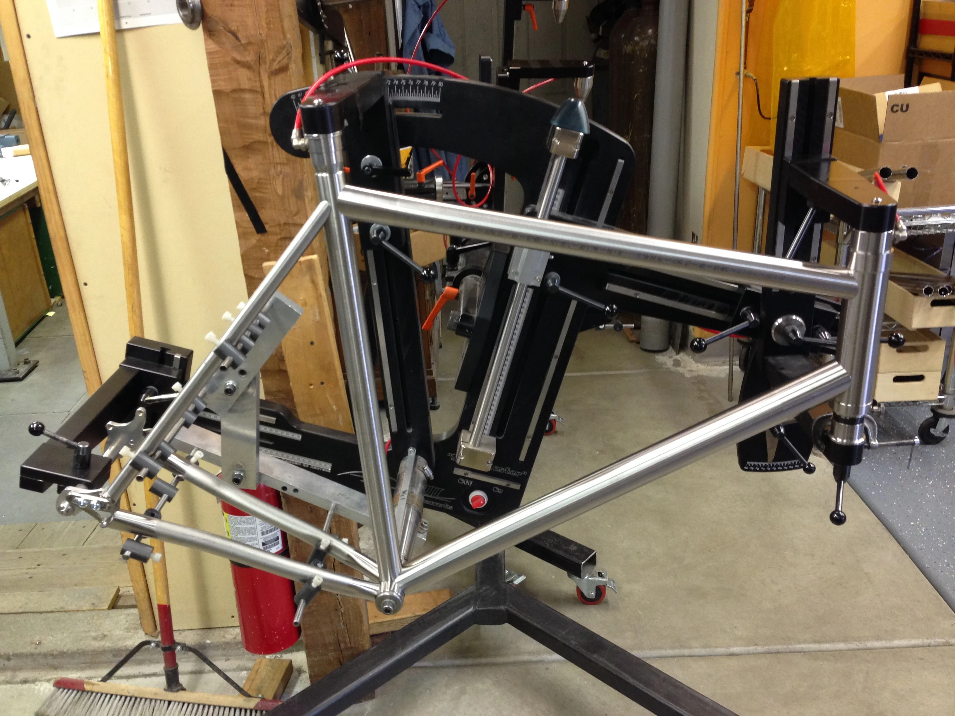 A work of art. This is going to be a belt drive bike I believe.