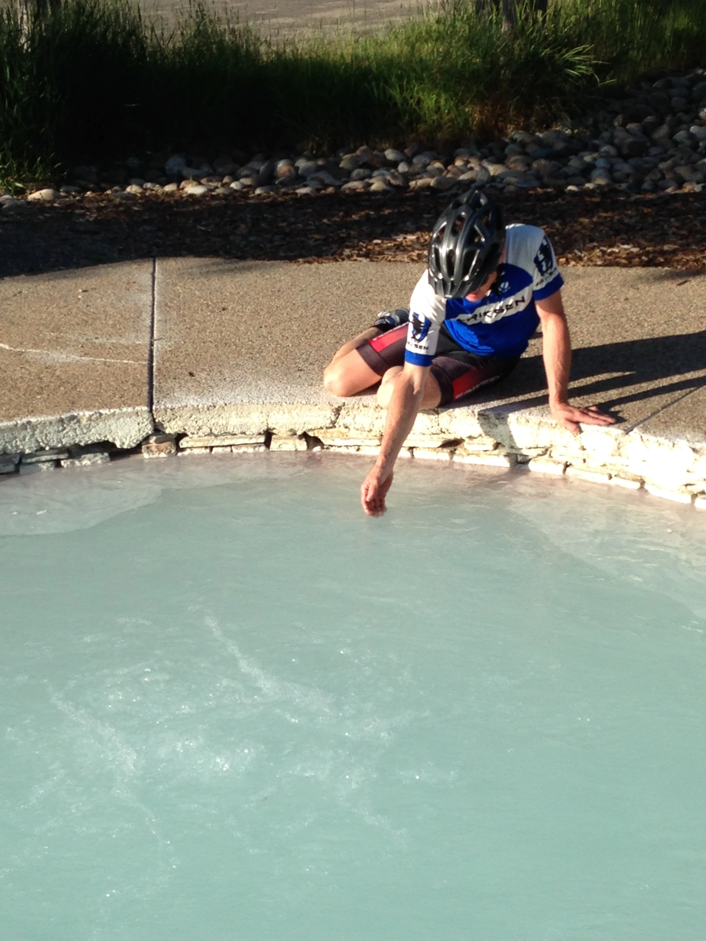 We stopped at this spring outside of Steamboat at the end of the ride yesterday. Kent drank some of the water. It was way too murky and smelly for me.