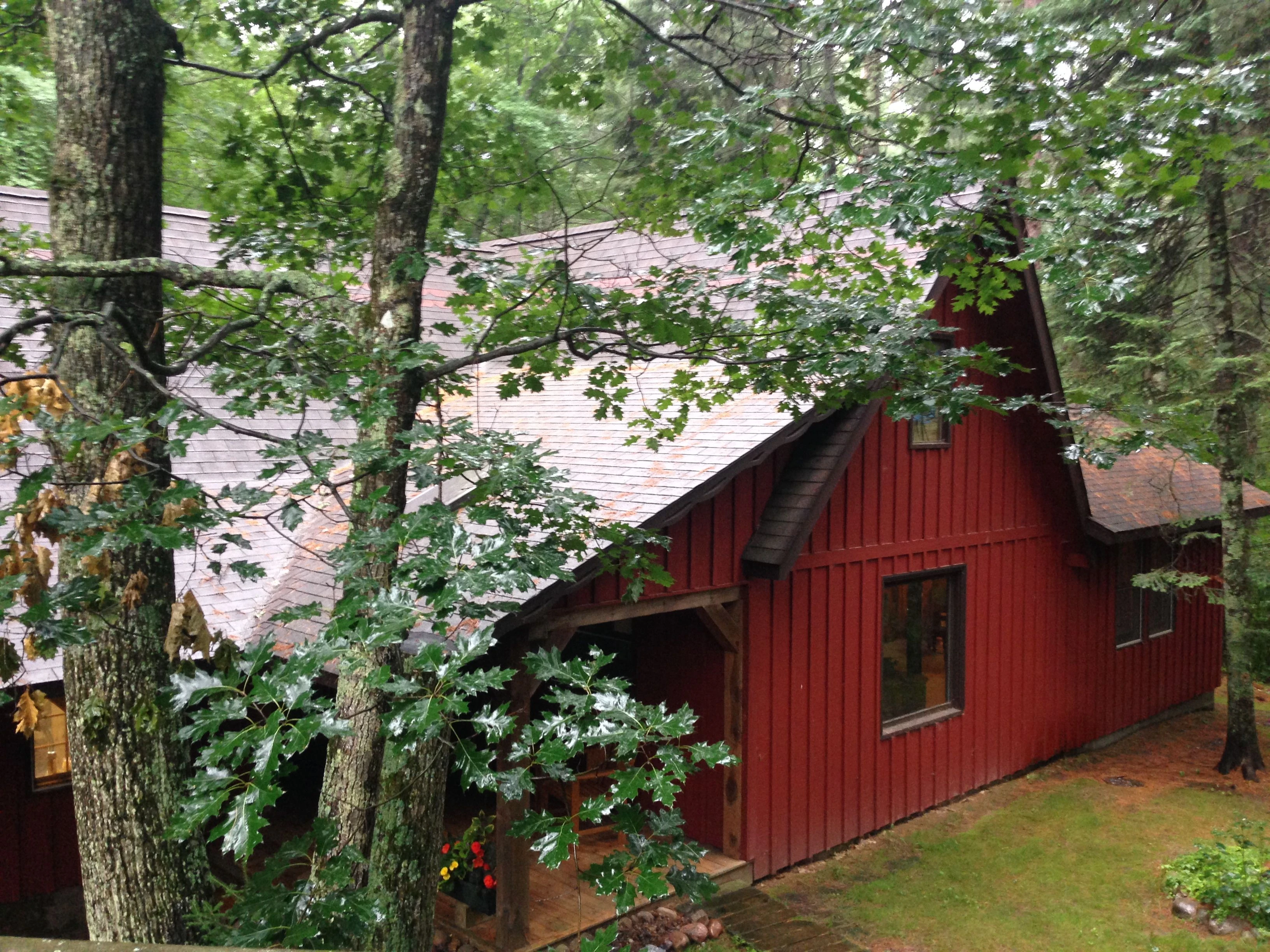 Side view of the house from the primitive living lodge.