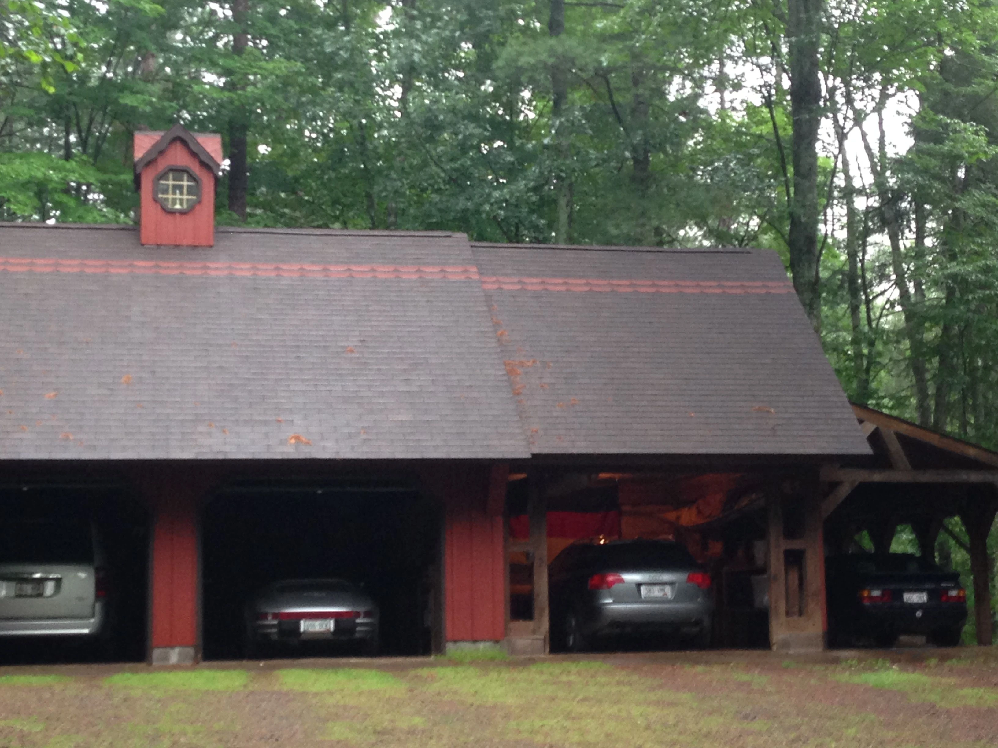 Front view of the primitive living lodge.