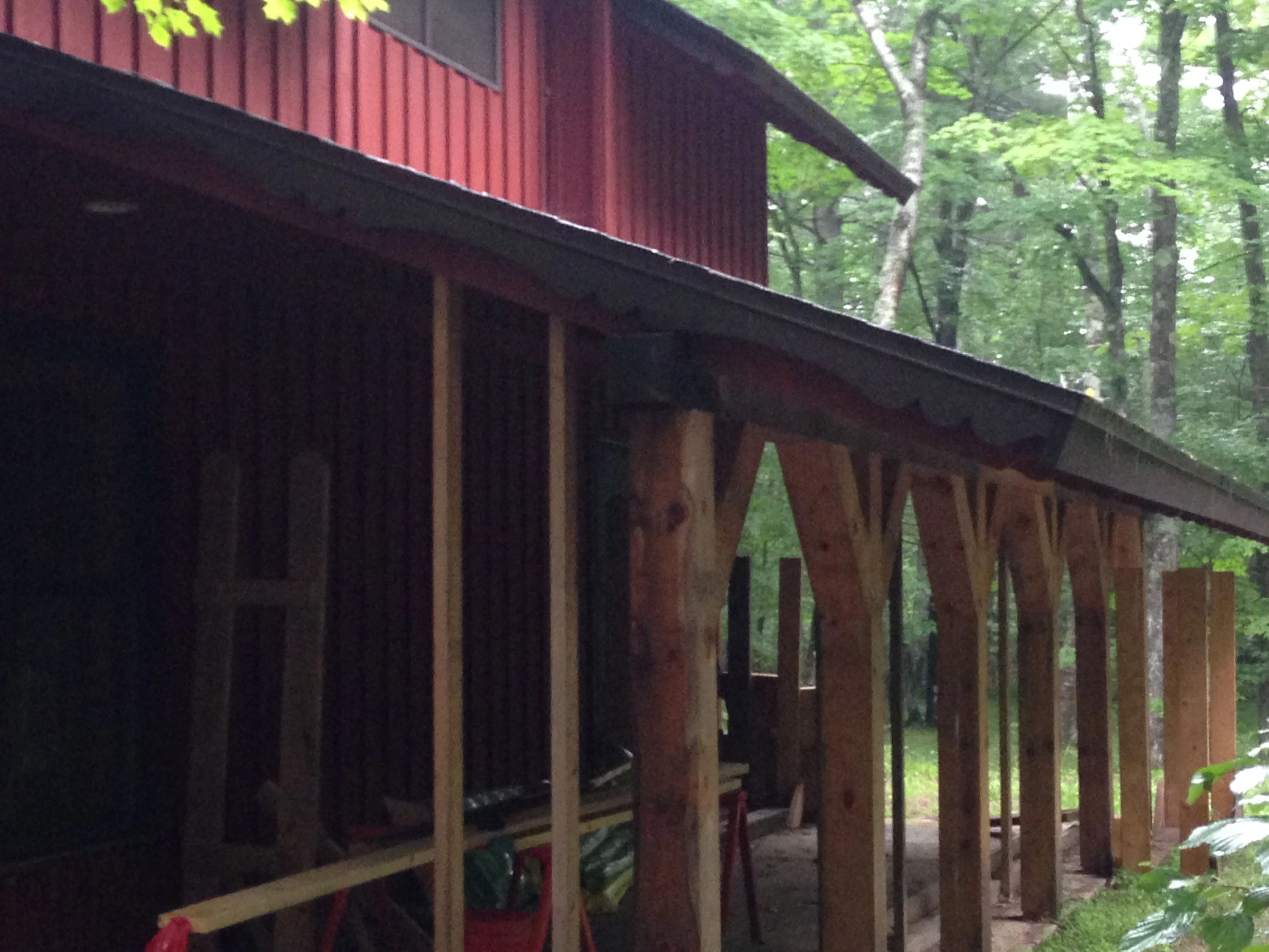 Side view of the Kansas garage. It&rsquo;s called that because Bill, Trudi and I, plus Dennis, build it.