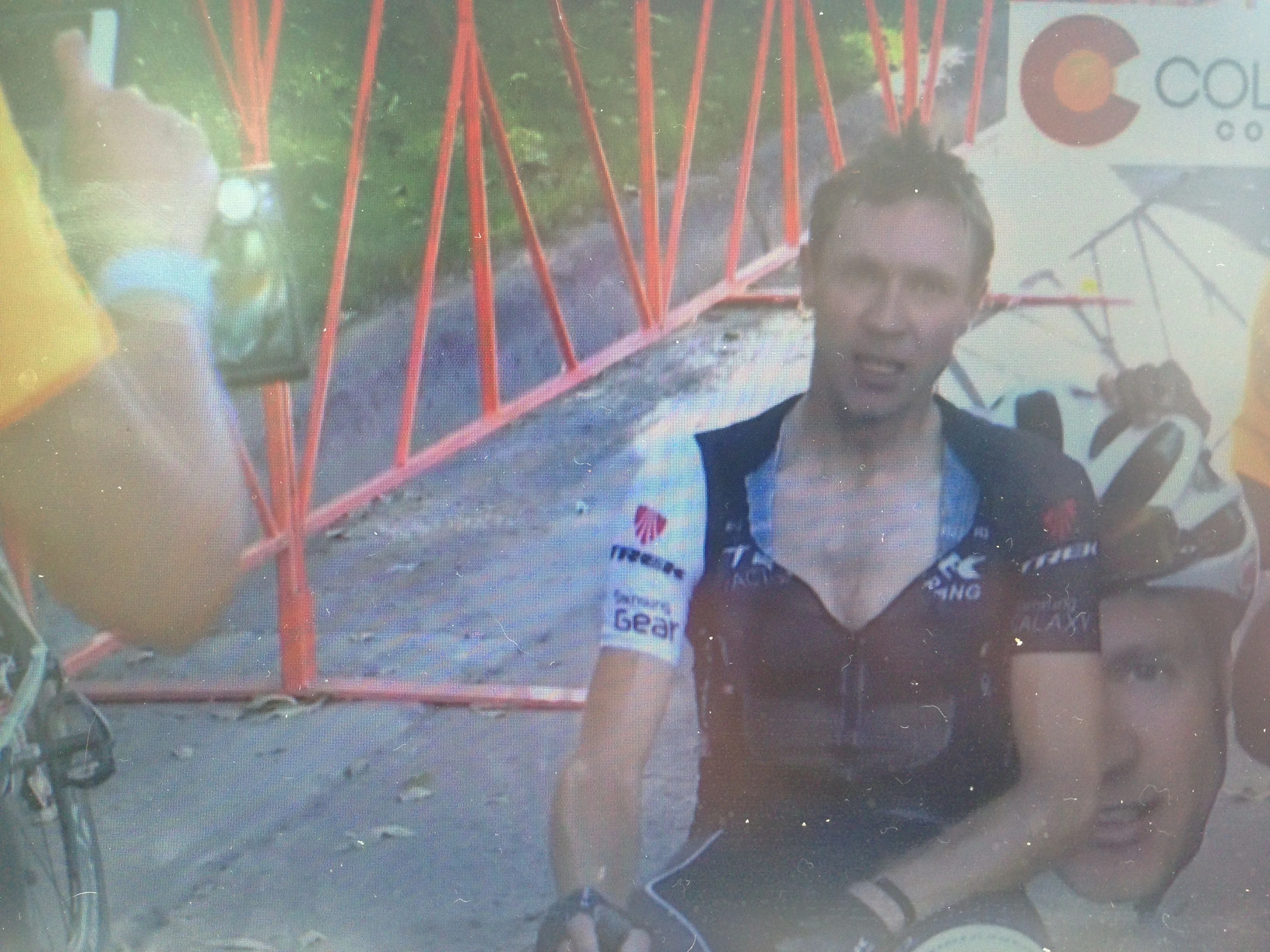 Jens was pretty done finishing in Aspen the first stage.