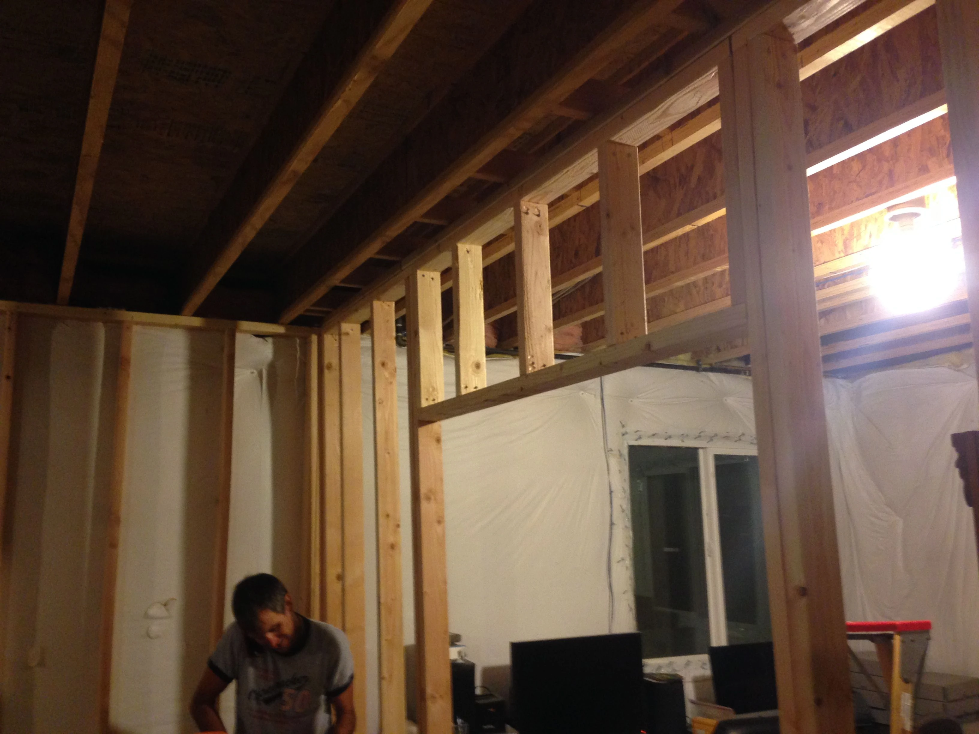 The basement is full of stuff, so we&rsquo;re kind of just working around all of it.