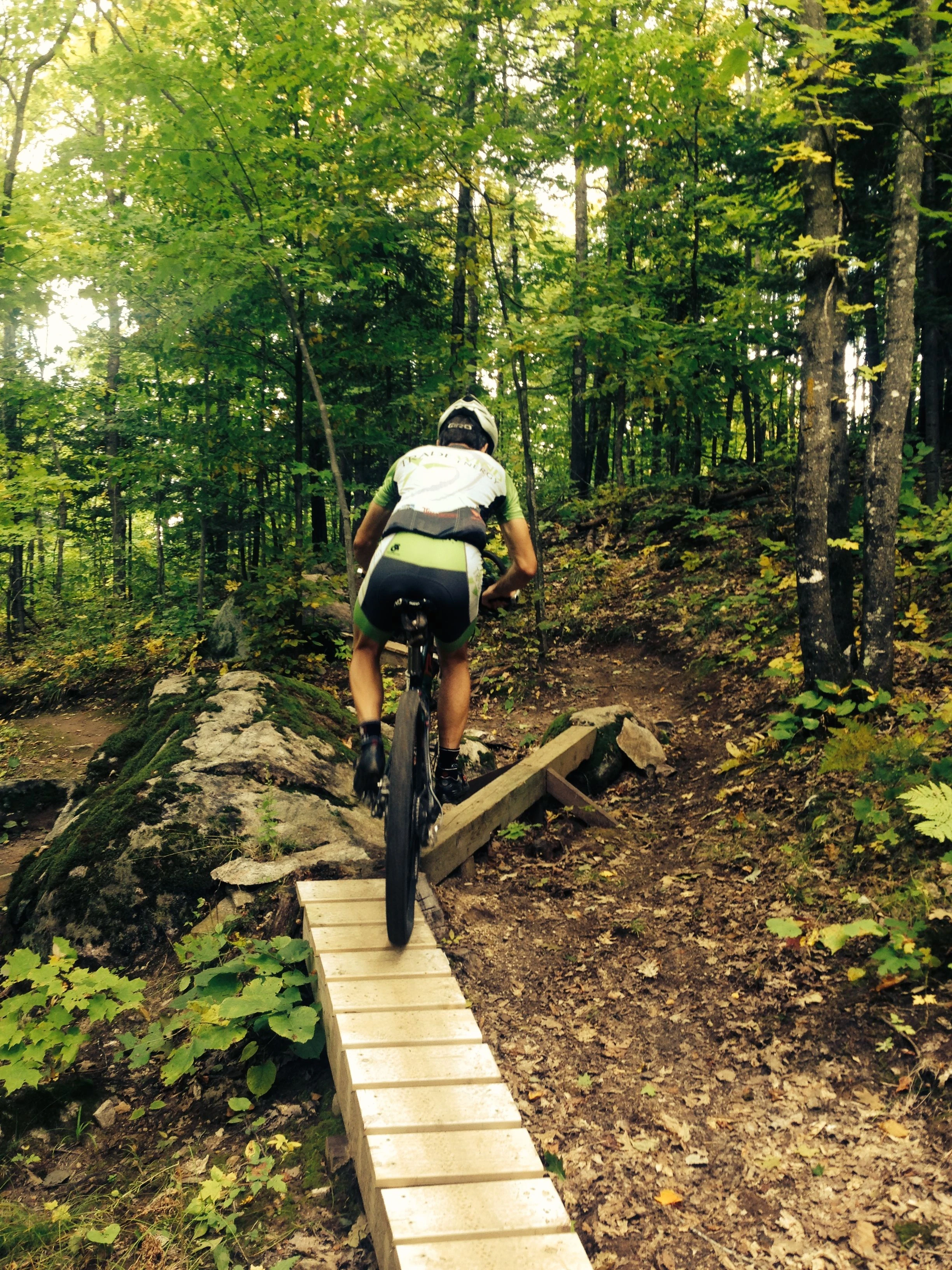 Bill trying some fun stuff on the Seeley Pass Trail.