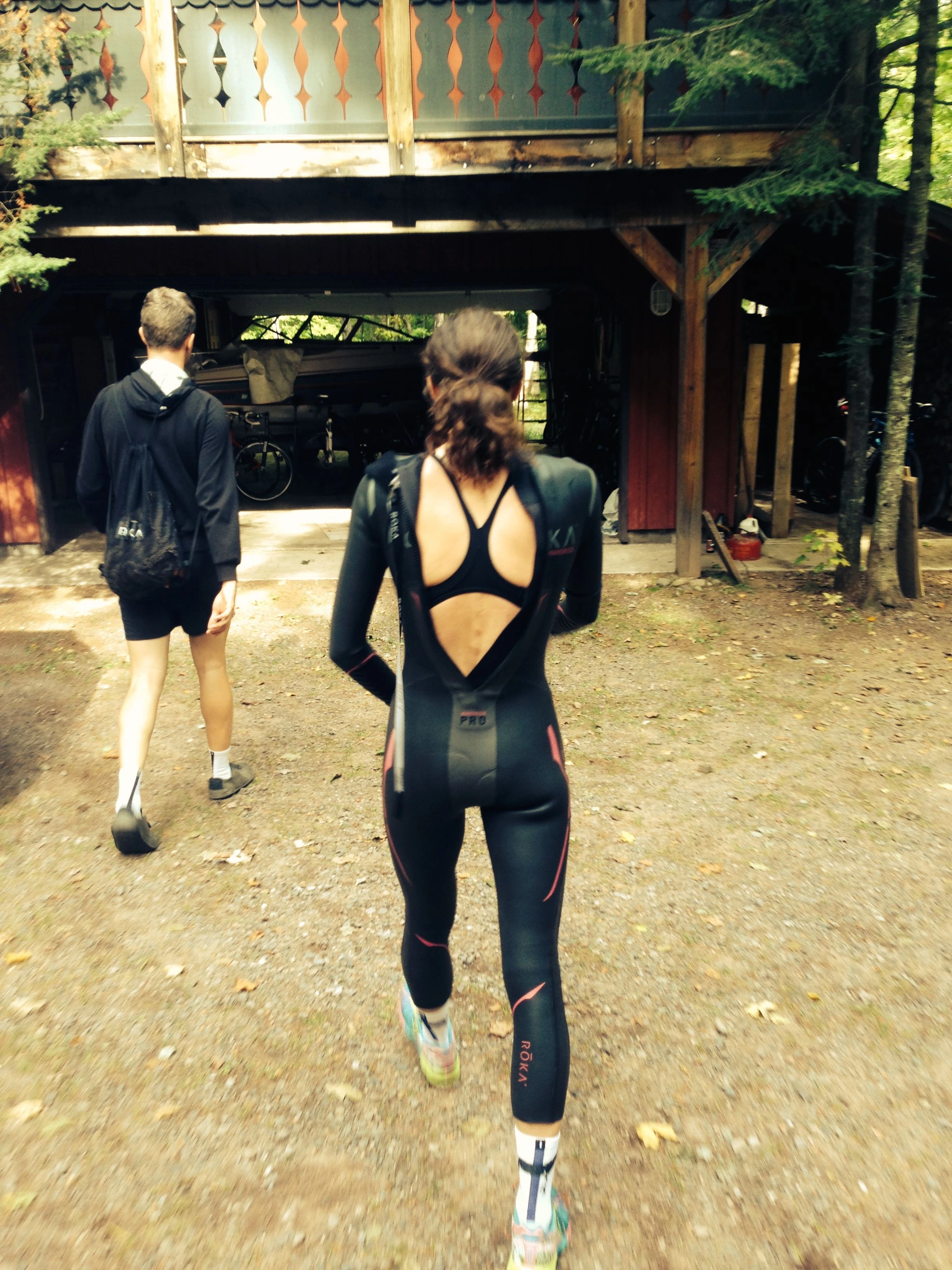 Pat and Gwen heading down for &ldquo;the race&rdquo;.