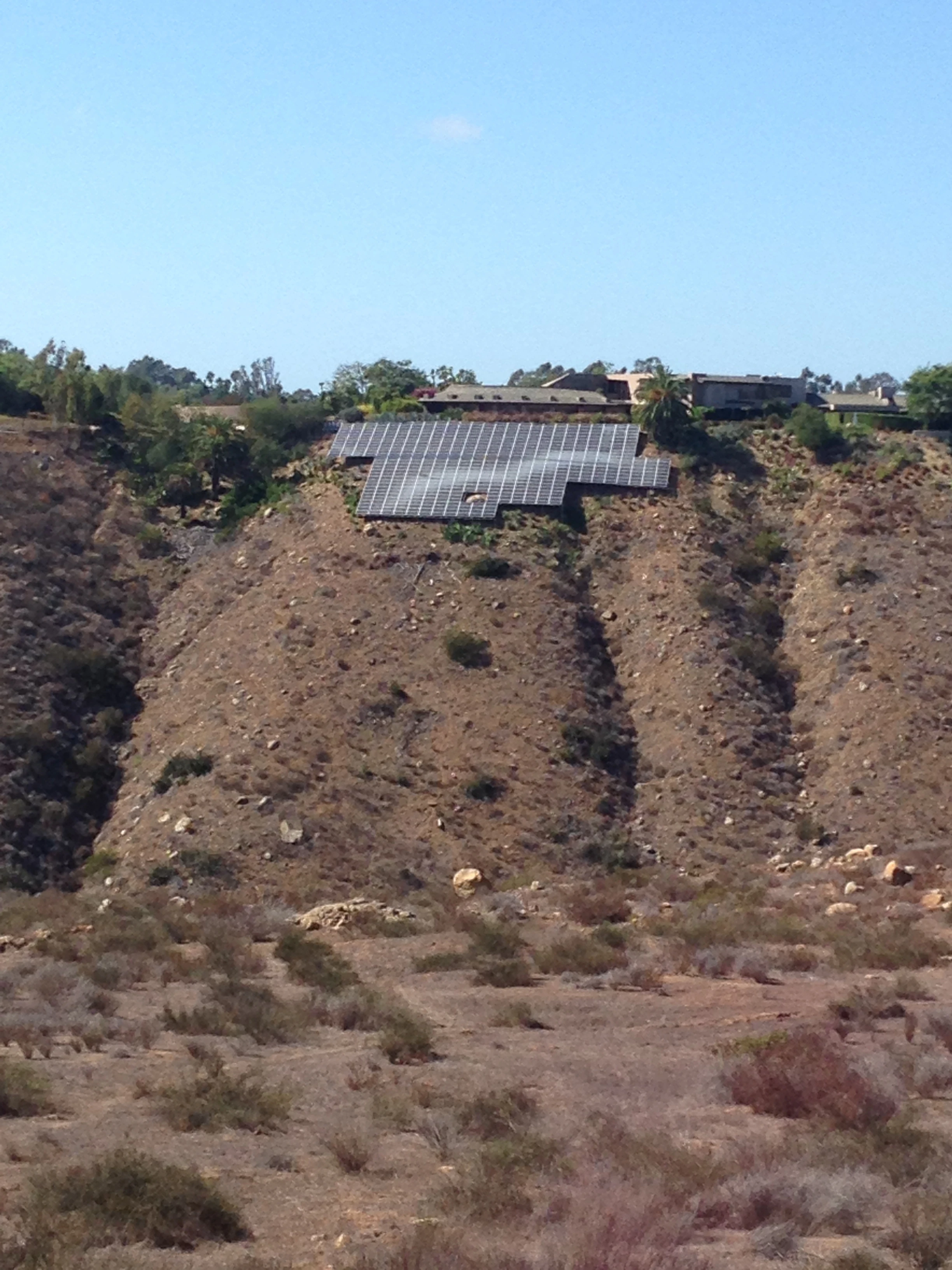 I saw this solar panel structure out east on the ride yesterday.