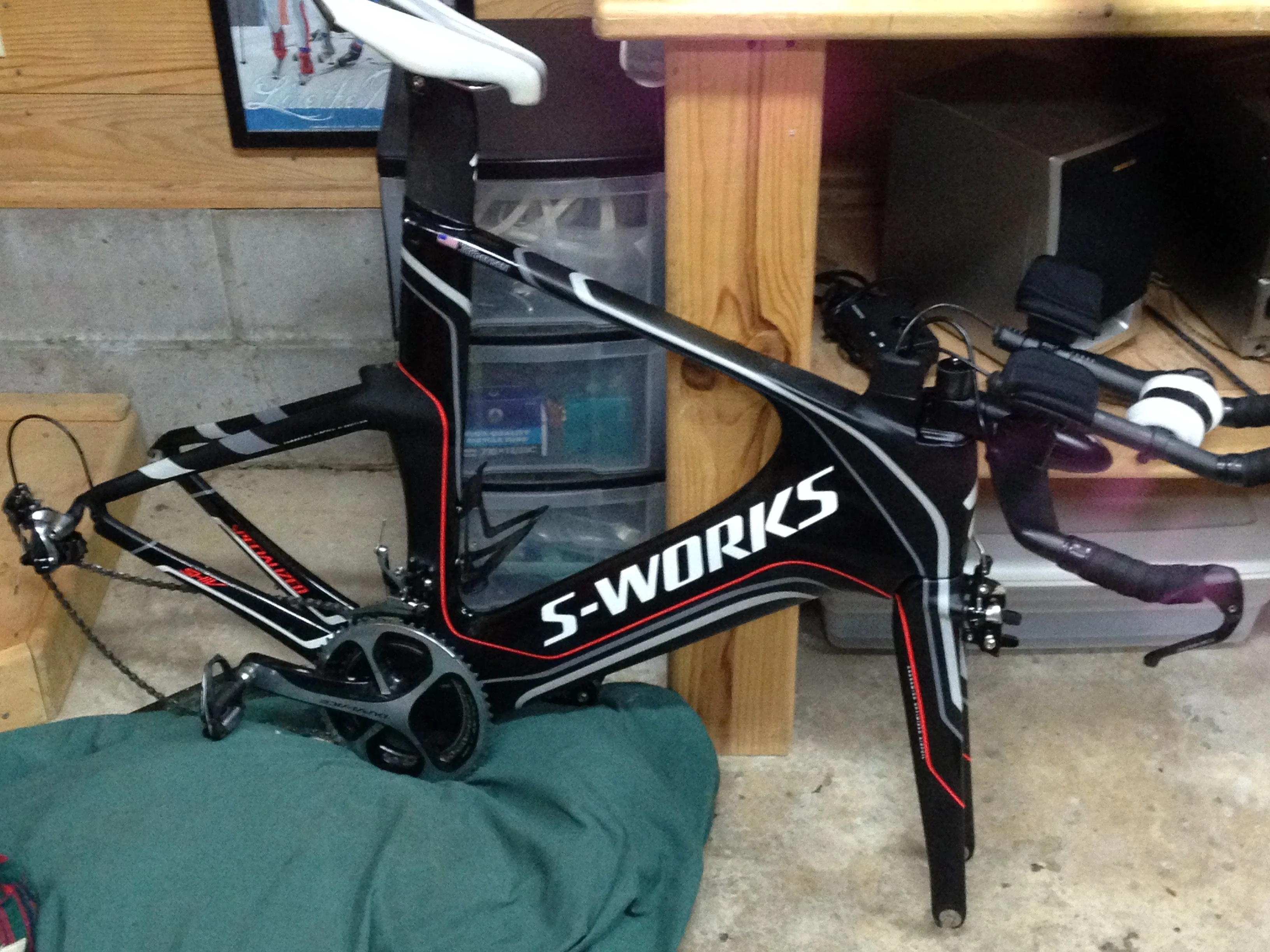 Gwen brought her TT bike to her wedding. Nice.