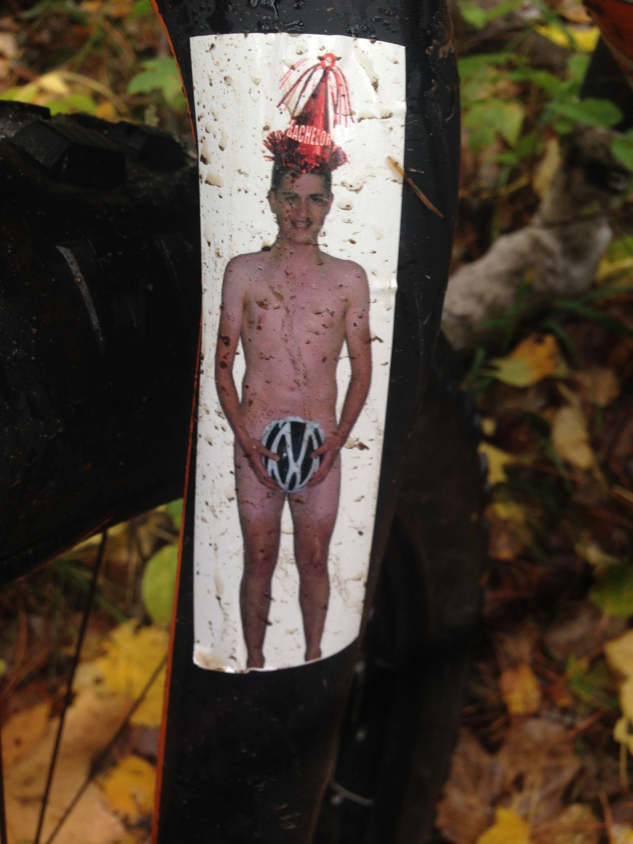 Pat&rsquo;s bachelor party photo. This was on a fork on the pre-wedding ride.