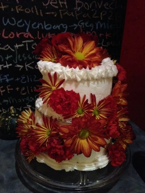 The wedding cake.