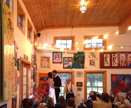 The after ceremony kiss.