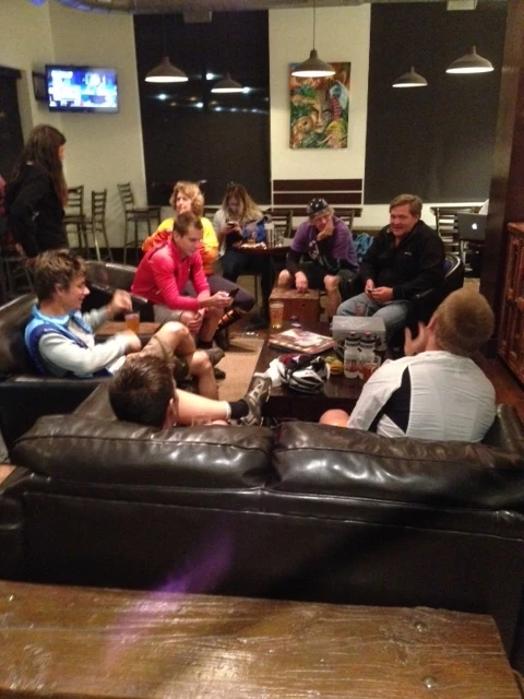 On Tuesdays, the group meets at PT after the ride to have a beer. It worked out great yesterday because of the Royals playoff game was going on simultaneously. 