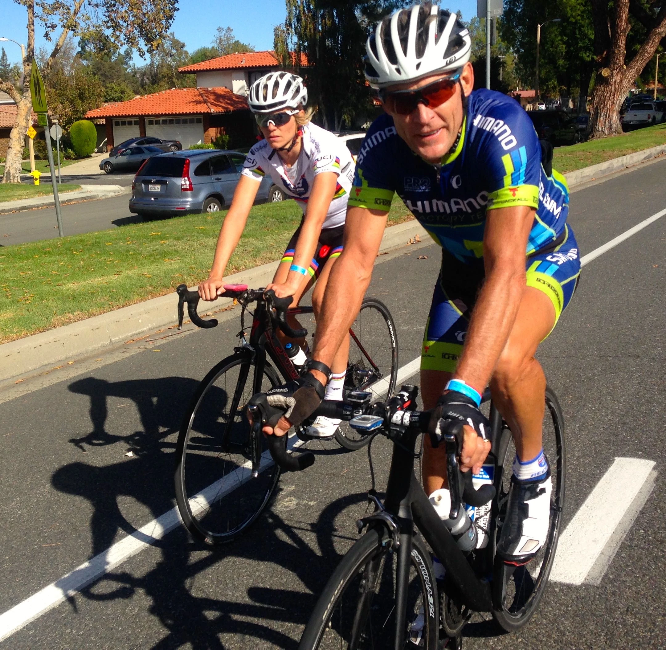 Wayne and Shawn towards the end of the ride.