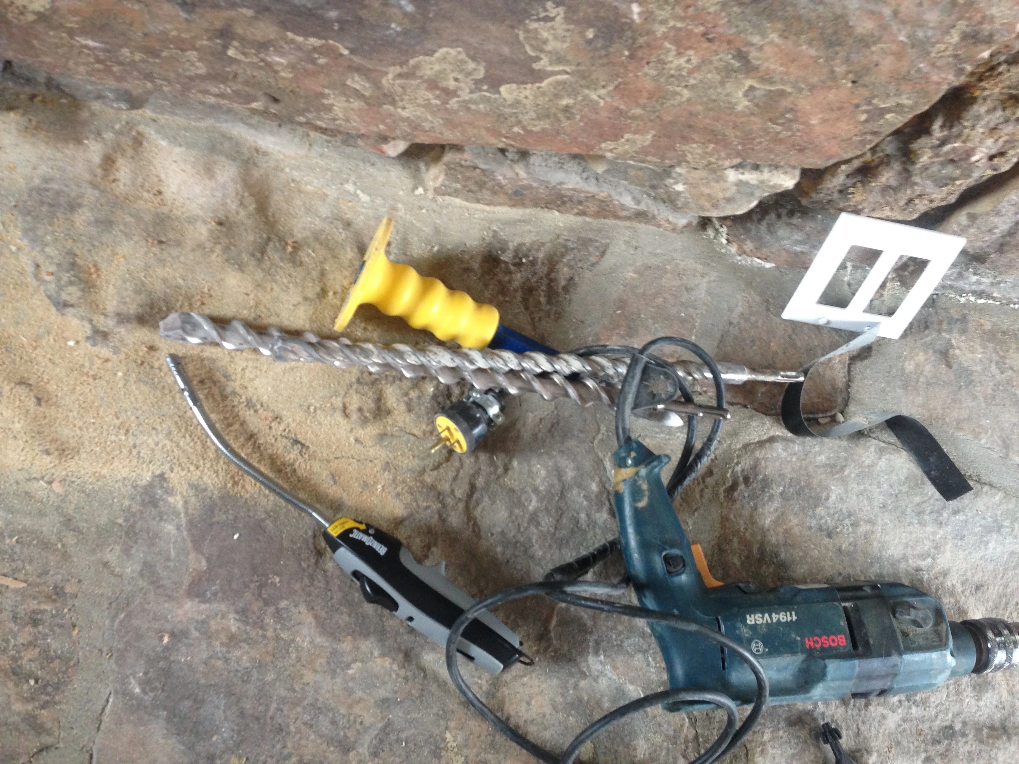 Barely made it with this 1 inch masonry bit.