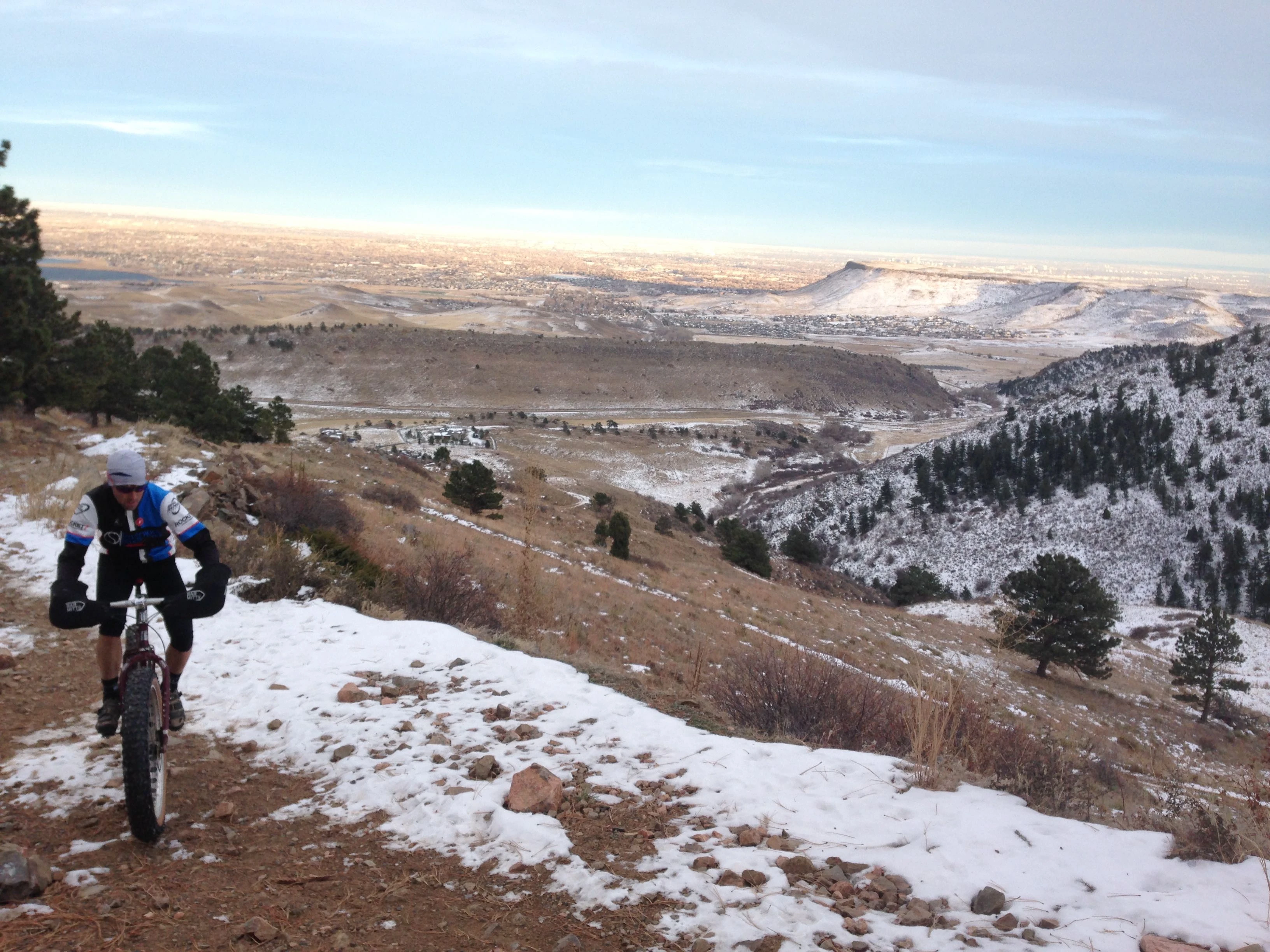 The views were pretty good. The trail was steep enough, especially where it was snow and ice covered, that it was pretty challenging. 