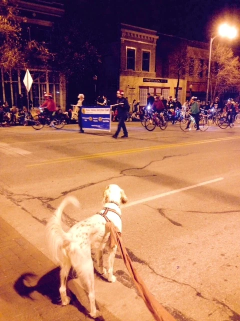 Bromont got all excited when the local bike club came by.